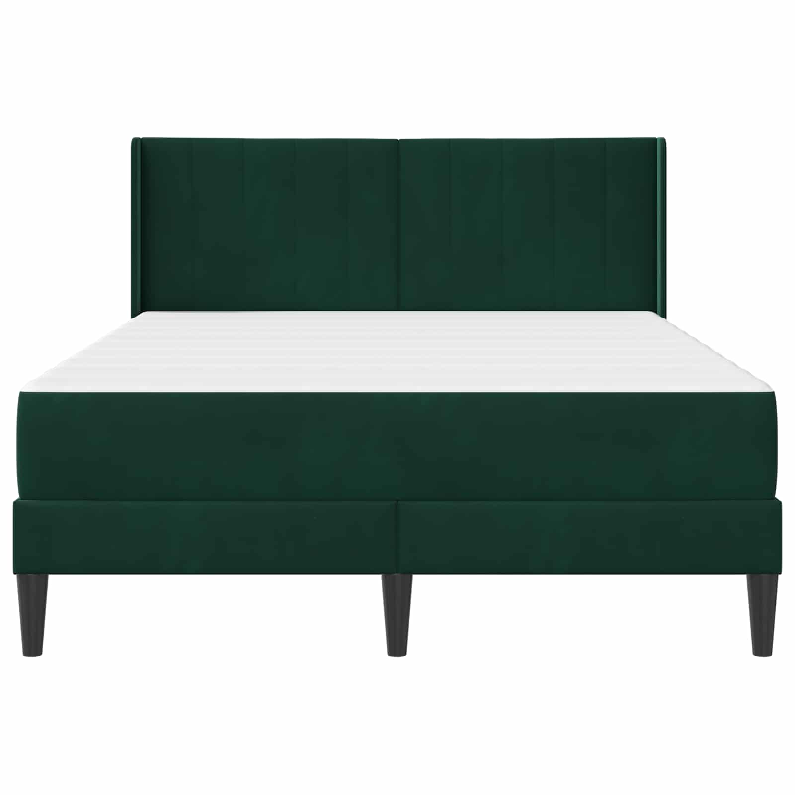 Cadre de lit avec matelas Vert foncé 160 x 200 cm Velours - XIOS