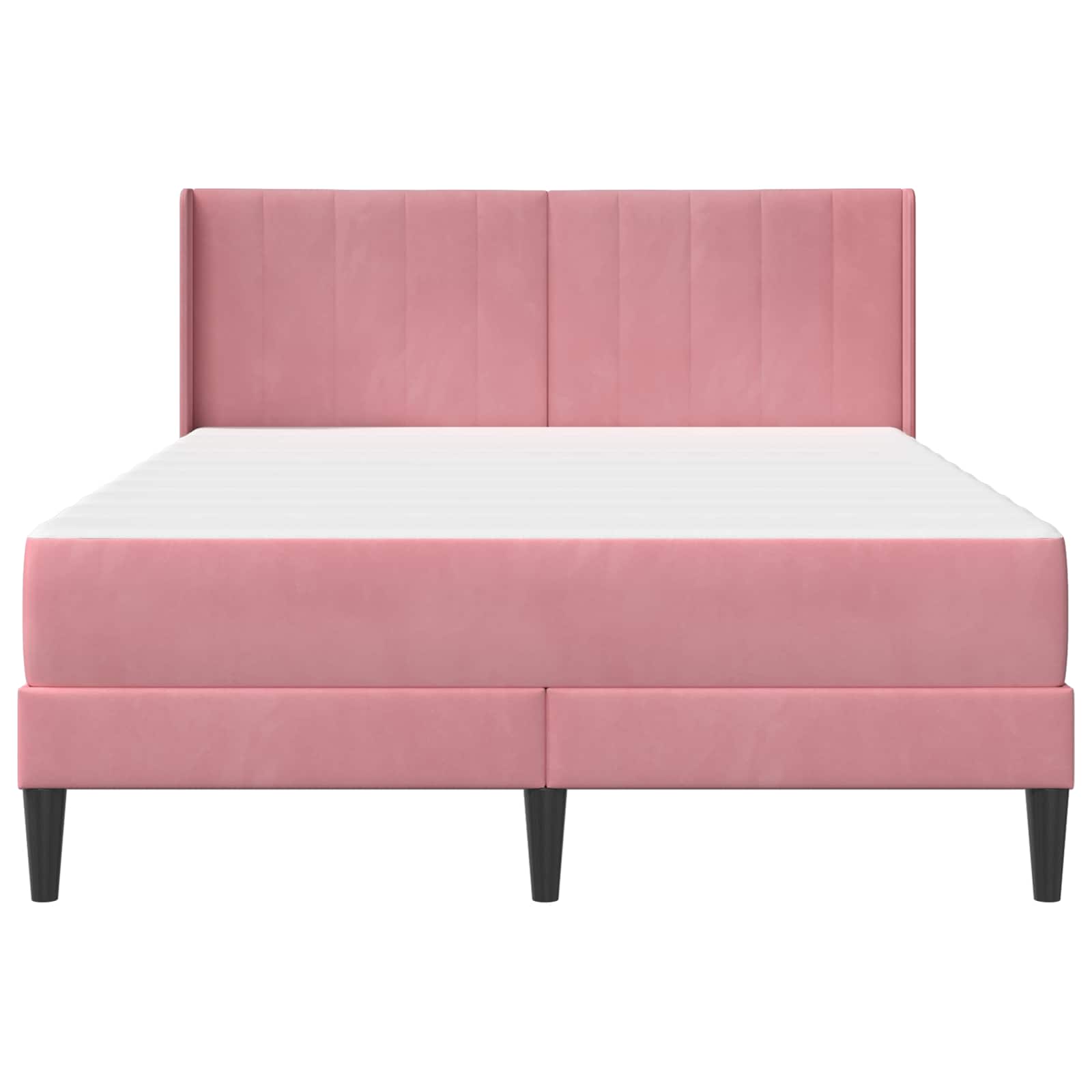 Cadre de lit avec matelas Rose 160 x 200 cm Velours - XIOS
