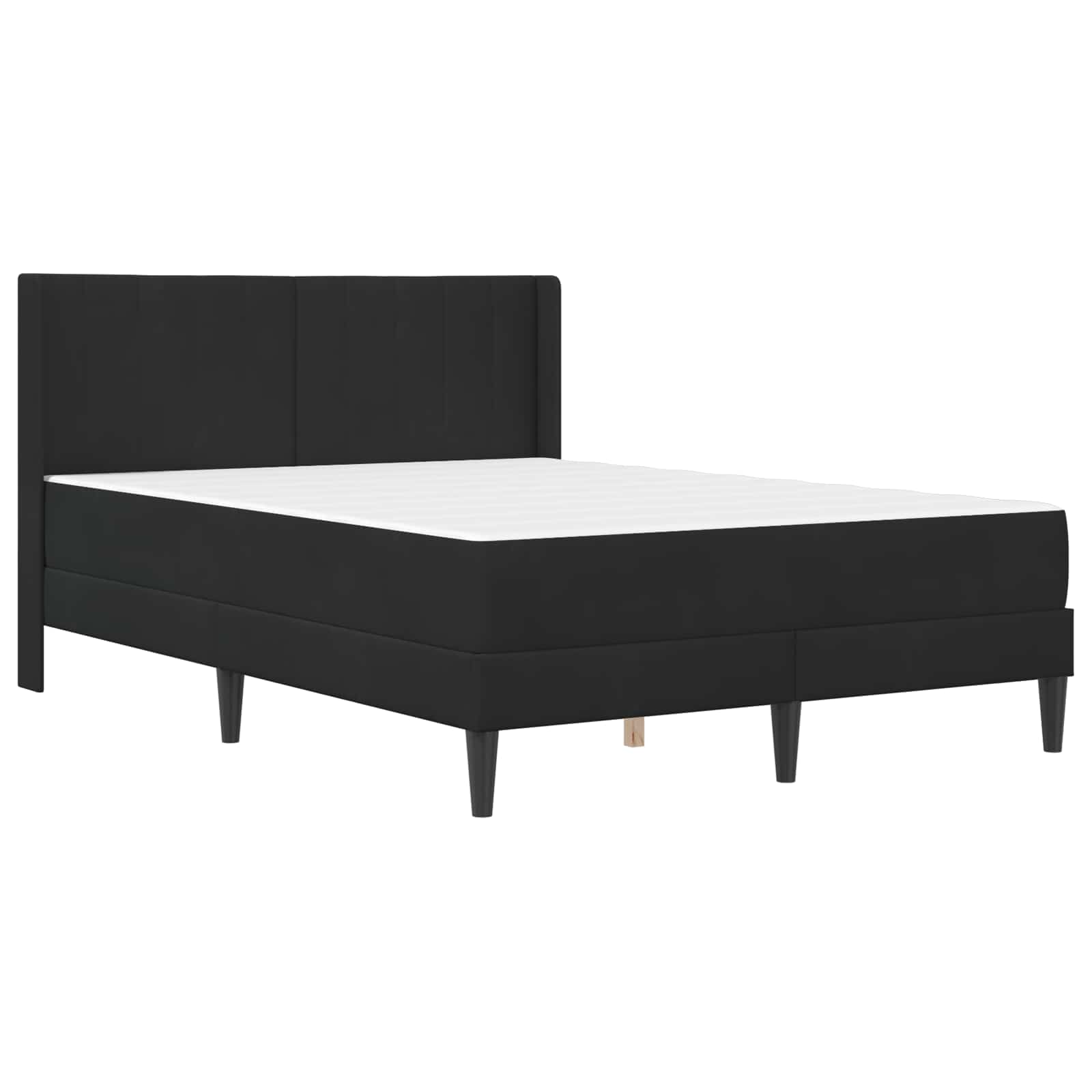 Cadre de lit avec matelas Noir 160 x 200 cm Velours - XIOS
