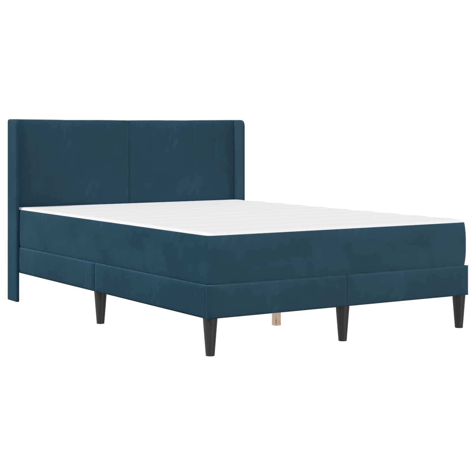 Cadre de lit avec matelas Bleu 160 x 200 cm Velours - XIOS