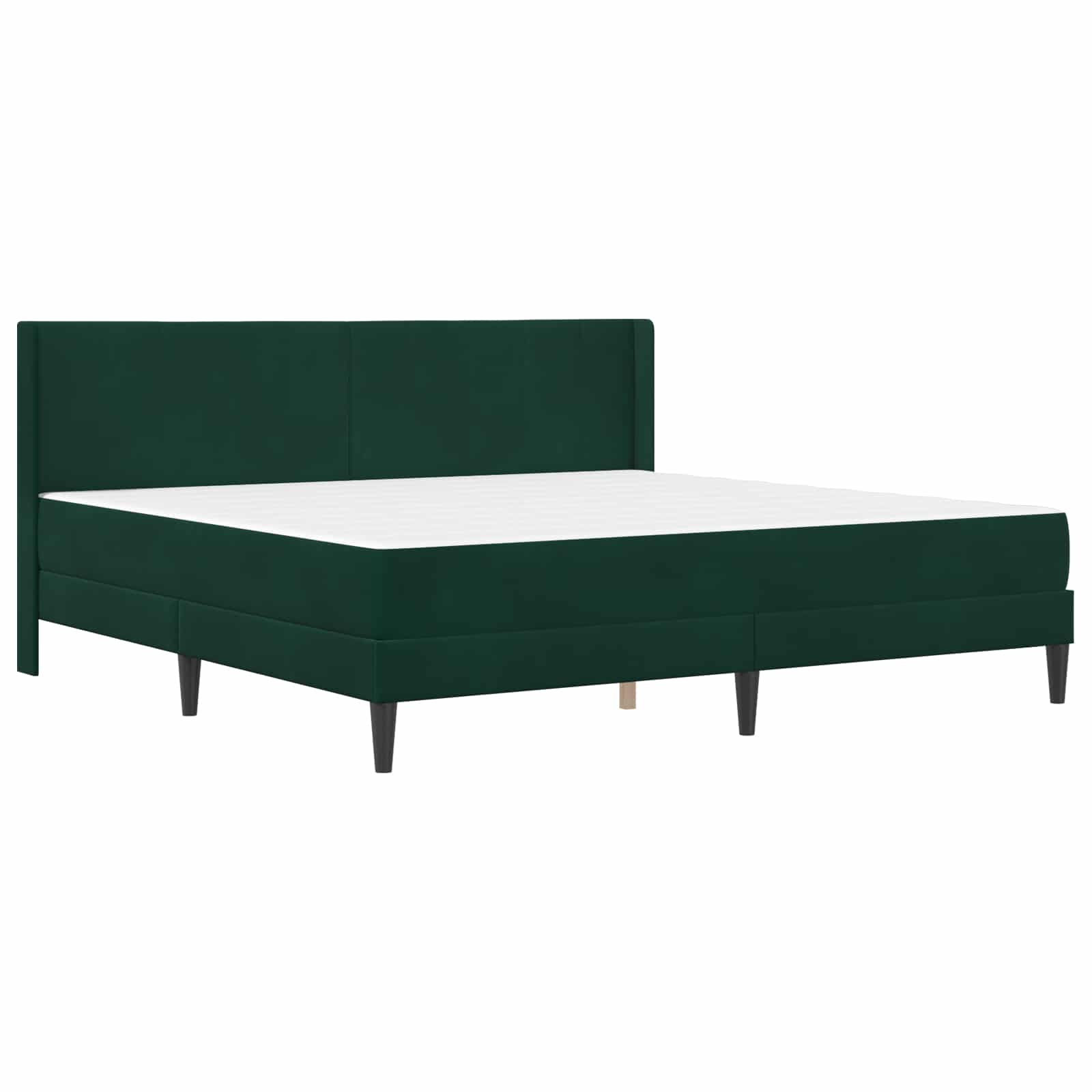 Cadre de lit avec matelas Vert foncé 180 x 200 cm Velours - XIOS