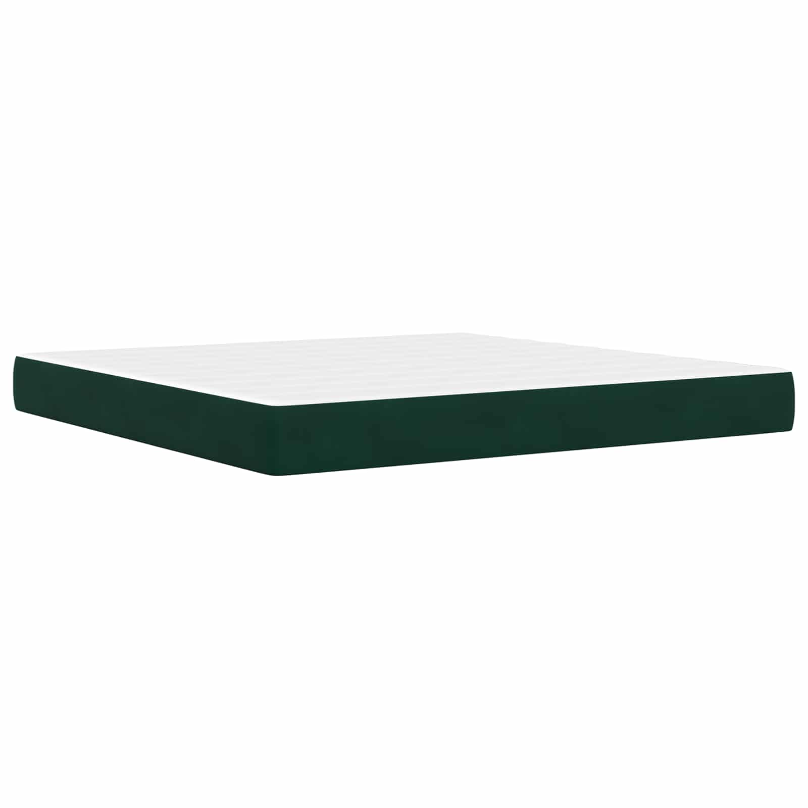 Cadre de lit avec matelas Vert foncé 180 x 200 cm Velours - XIOS