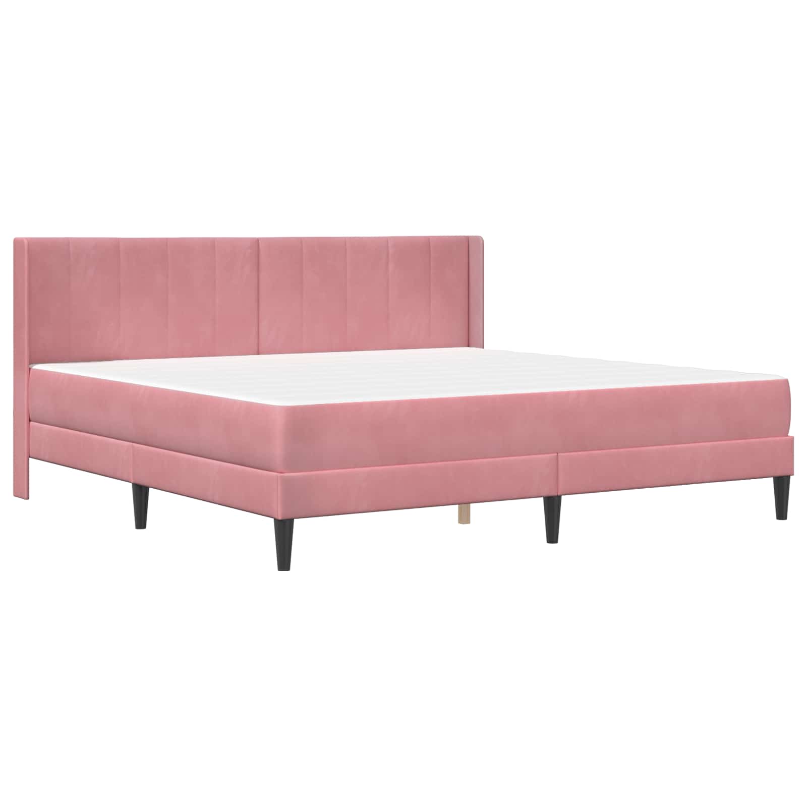 Cadre de lit avec matelas Rose 180 x 200 cm Velours - XIOS