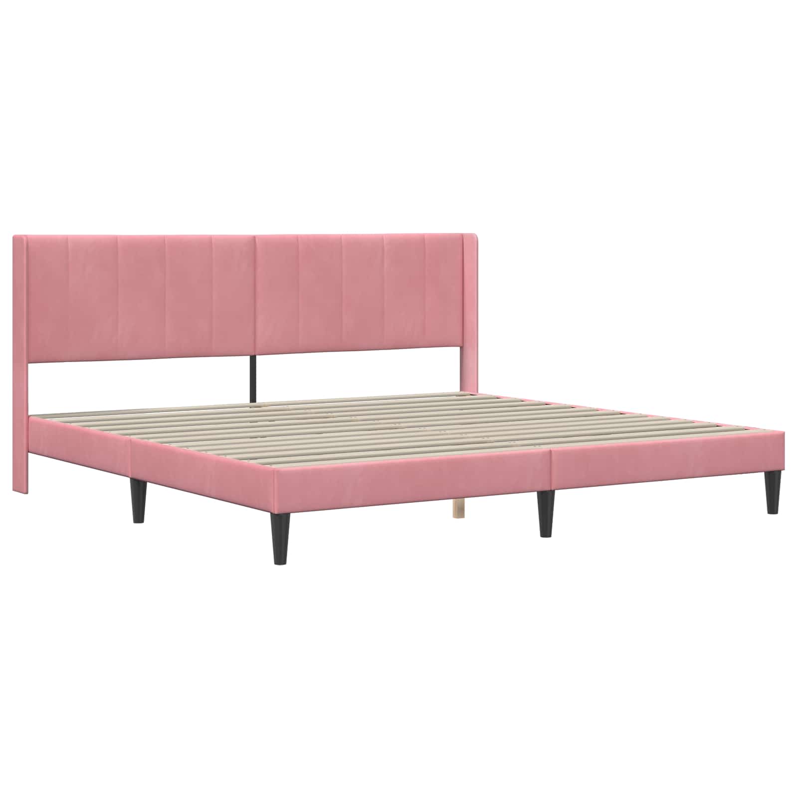 Cadre de lit avec matelas Rose 180 x 200 cm Velours - XIOS