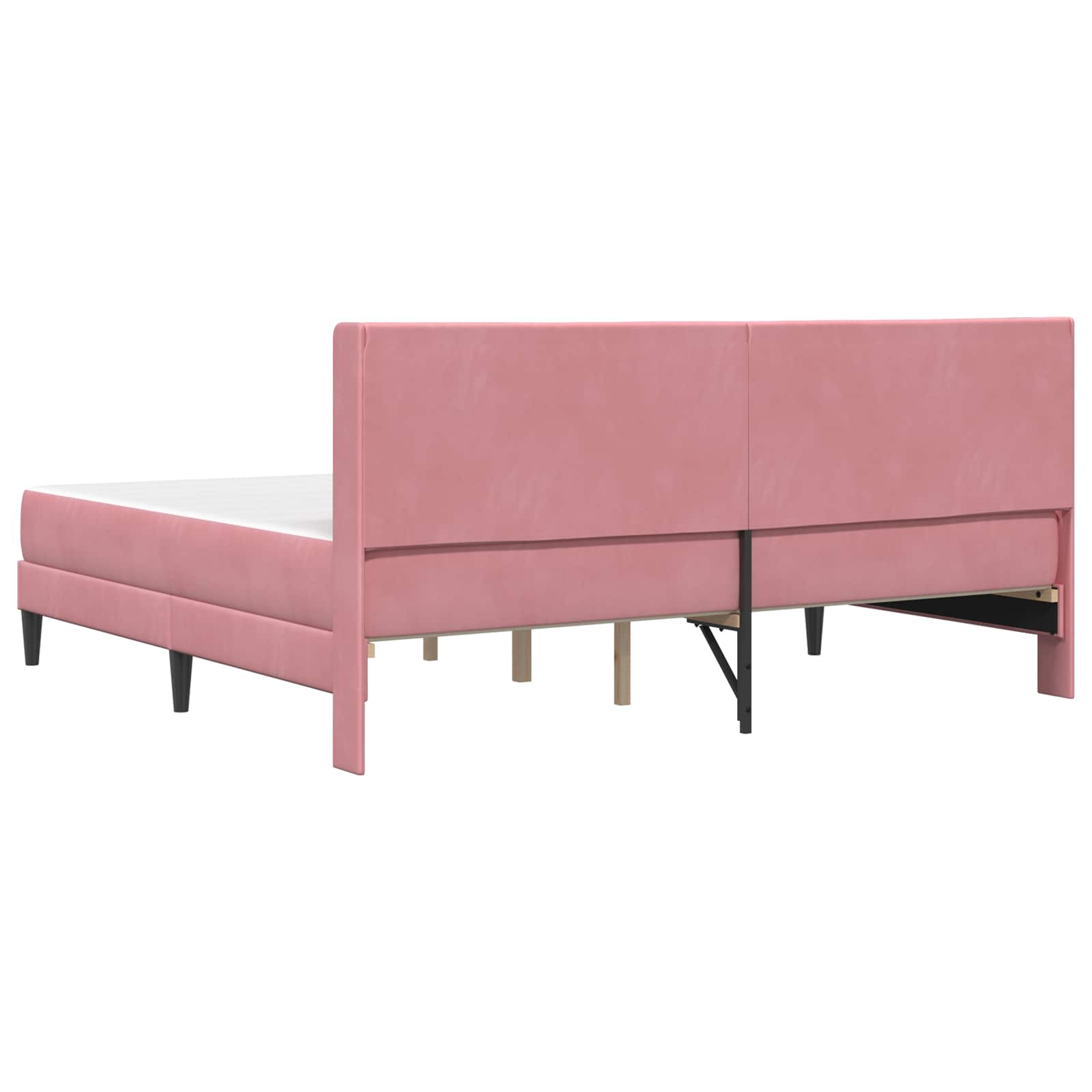 Cadre de lit avec matelas Rose 180 x 200 cm Velours - XIOS