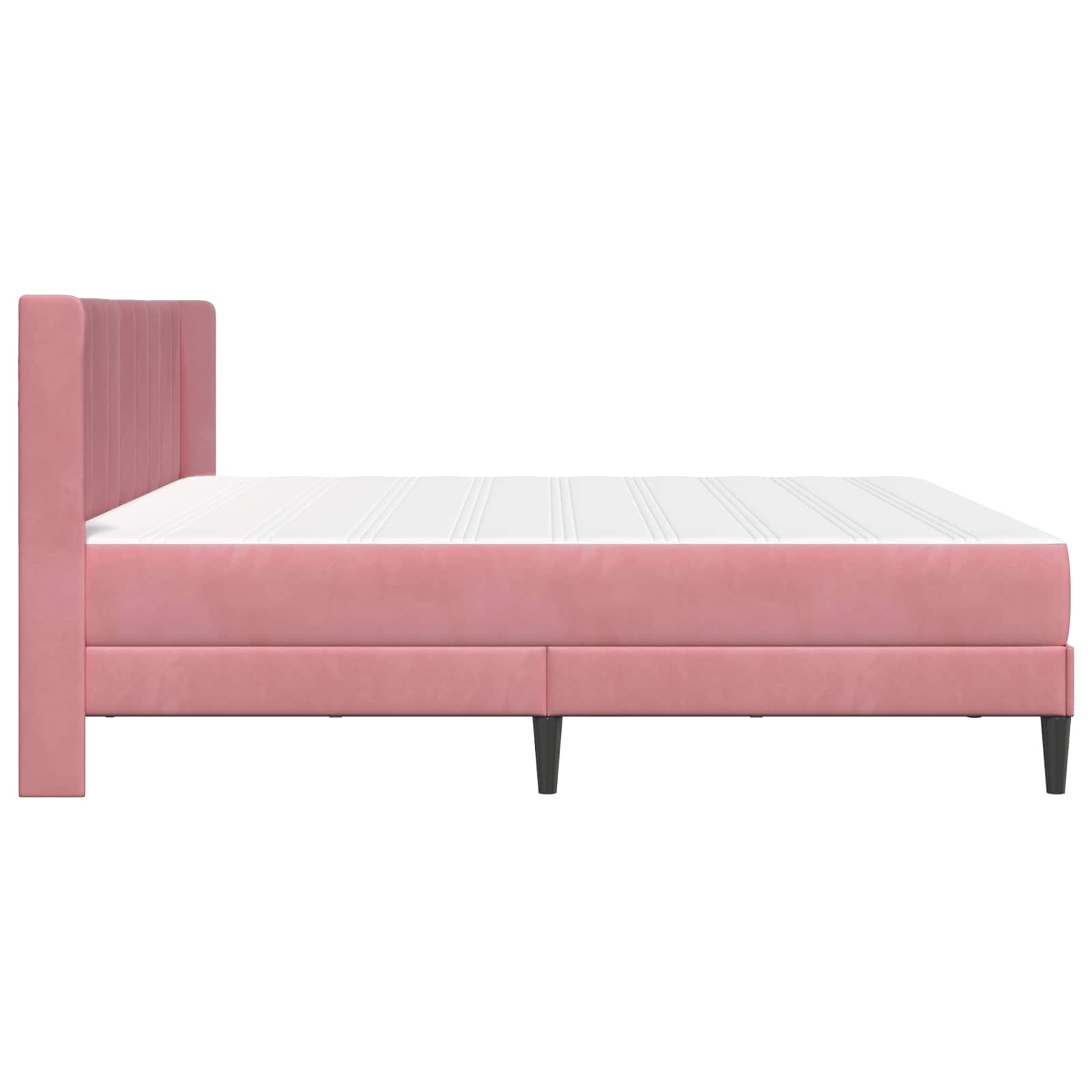 Cadre de lit avec matelas Rose 180 x 200 cm Velours - XIOS