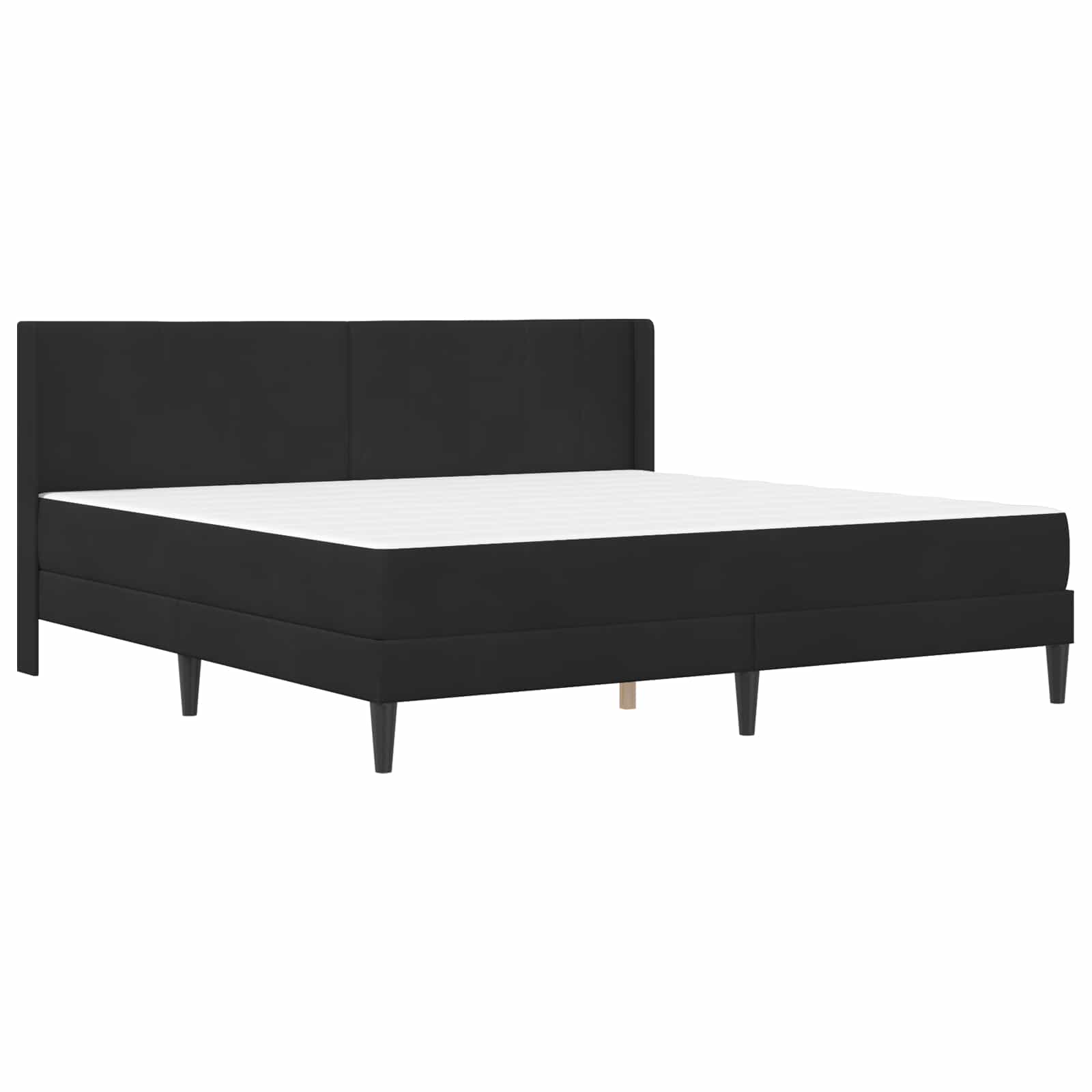 Cadre de lit avec matelas Noir 180 x 200 cm Velours - XIOS