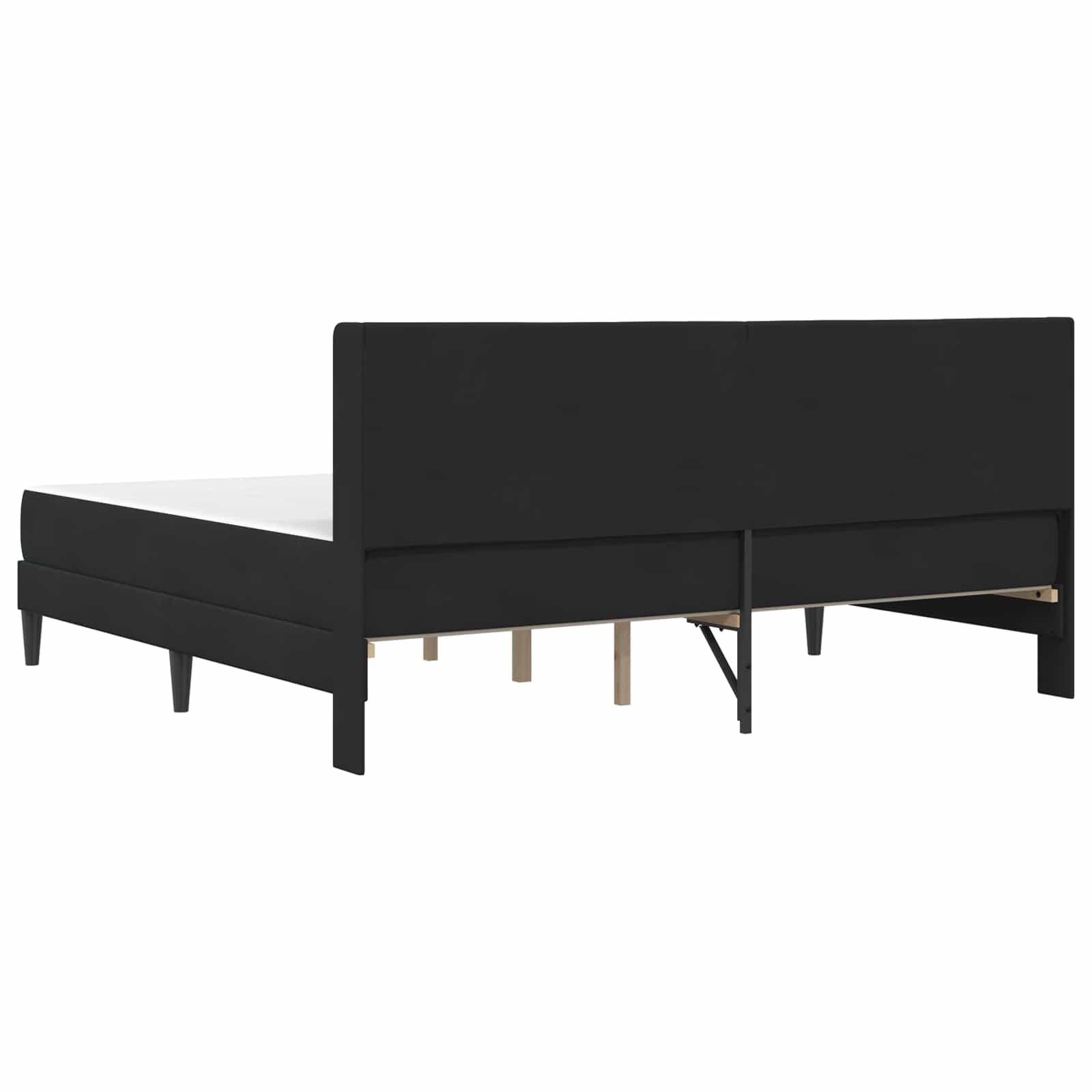 Cadre de lit avec matelas Noir 180 x 200 cm Velours - XIOS
