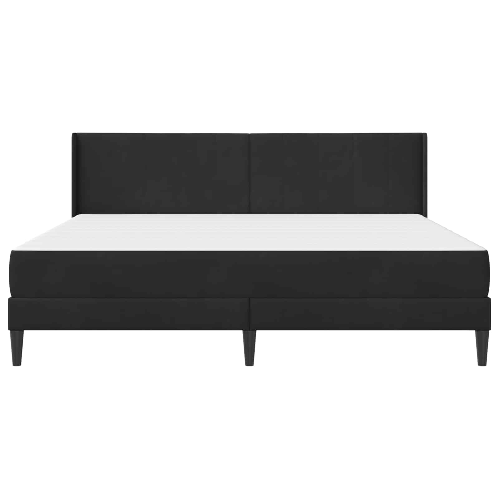 Cadre de lit avec matelas Noir 180 x 200 cm Velours - XIOS