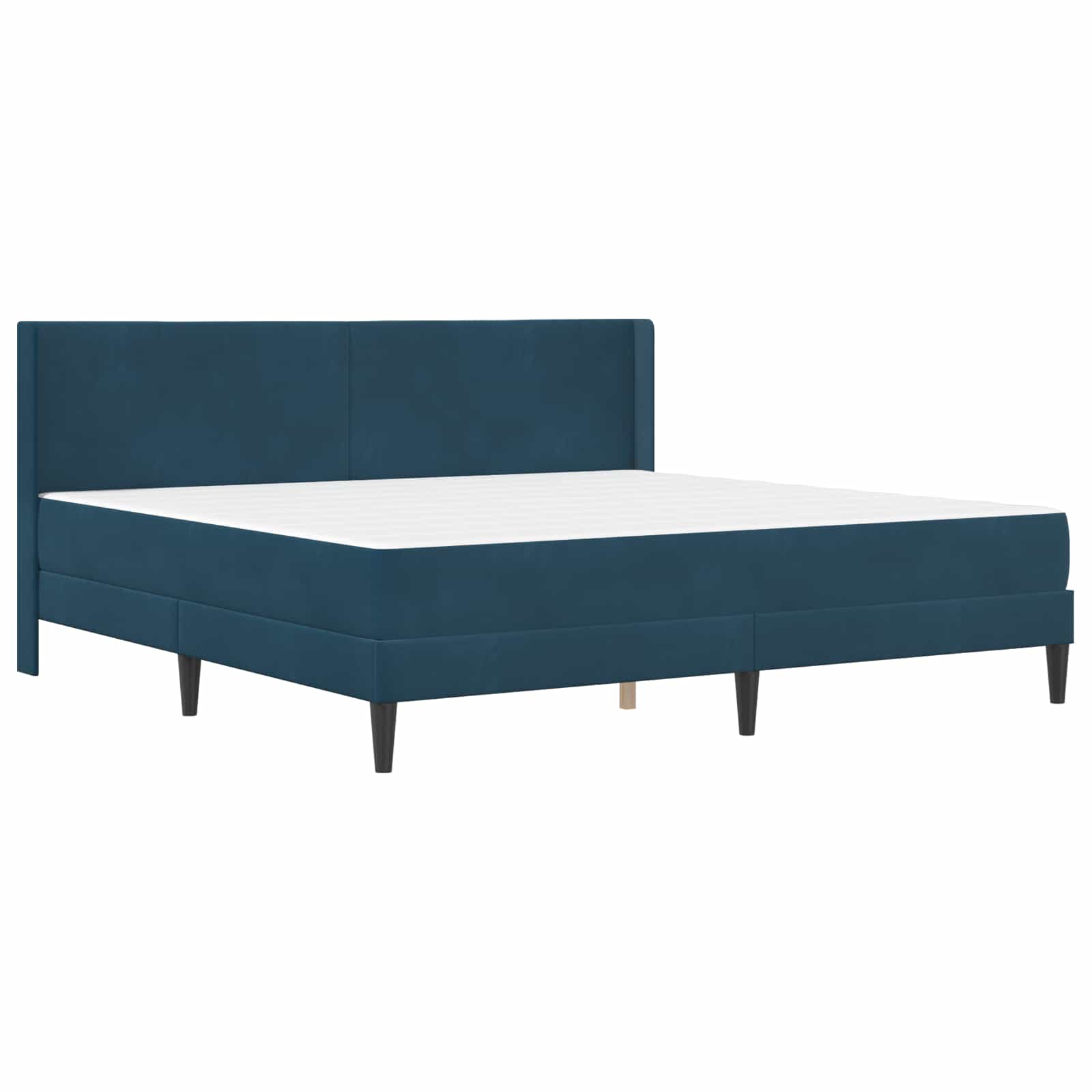 Cadre de lit avec matelas Bleu 180 x 200 cm Velours - XIOS