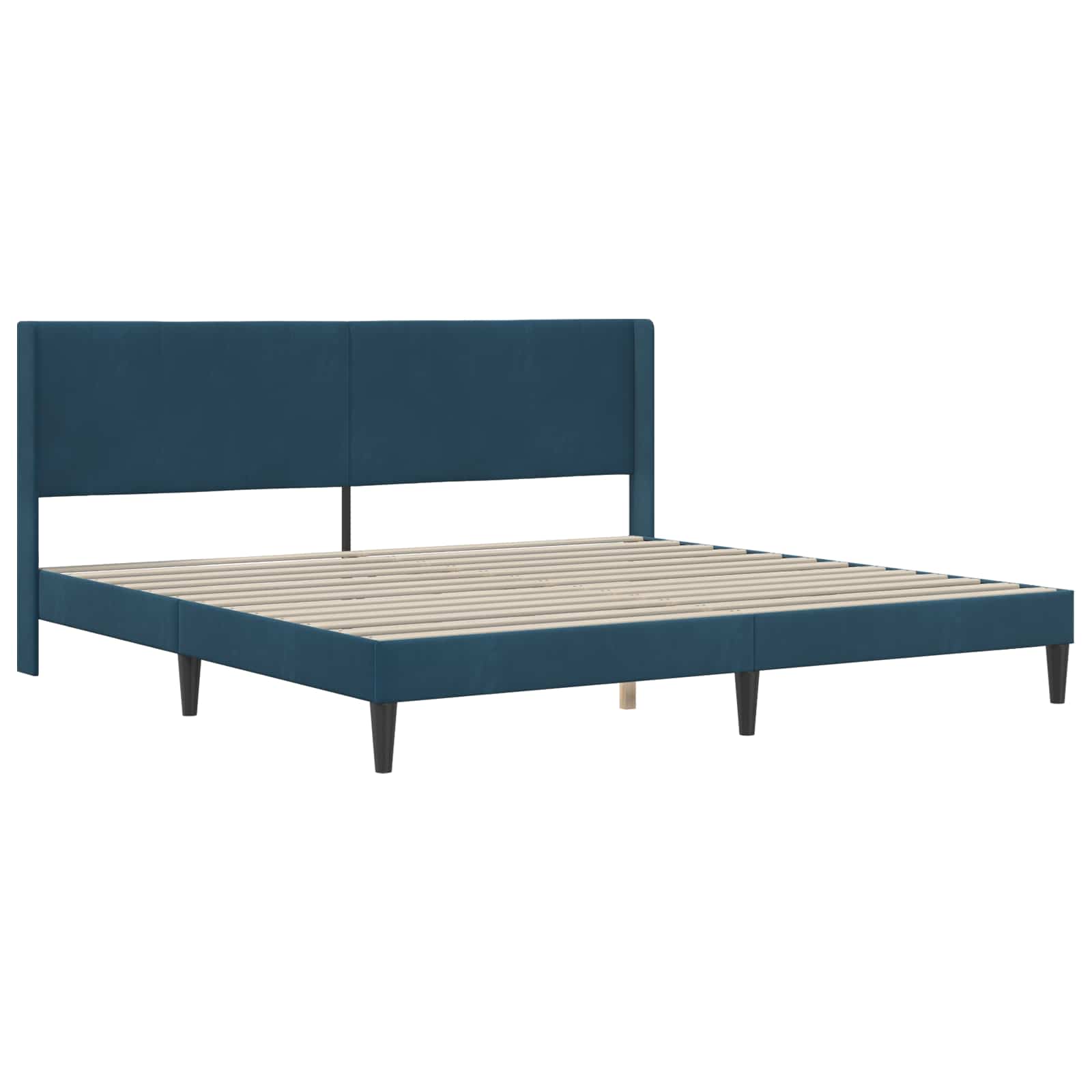 Cadre de lit avec matelas Bleu 180 x 200 cm Velours - XIOS