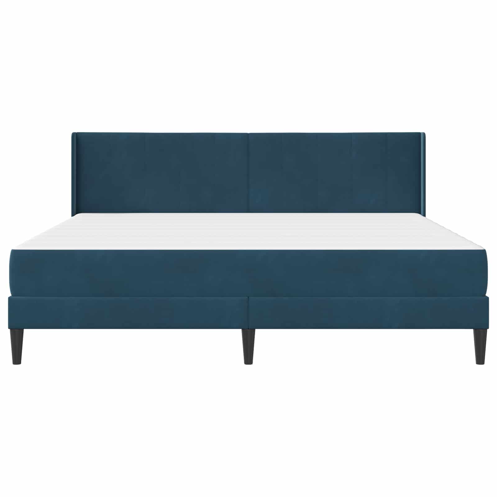 Cadre de lit avec matelas Bleu 180 x 200 cm Velours - XIOS