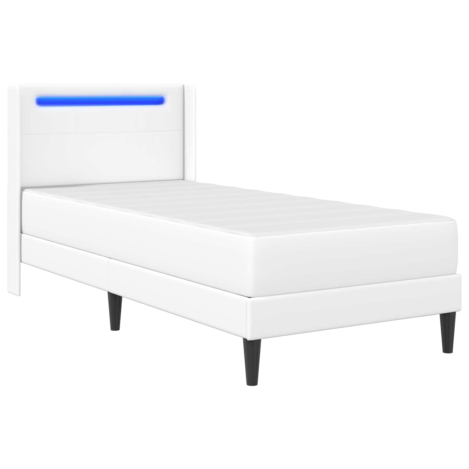 Cadre de lit avec matelas Blanc 80 x 200 cm Simili cuir - XIOS