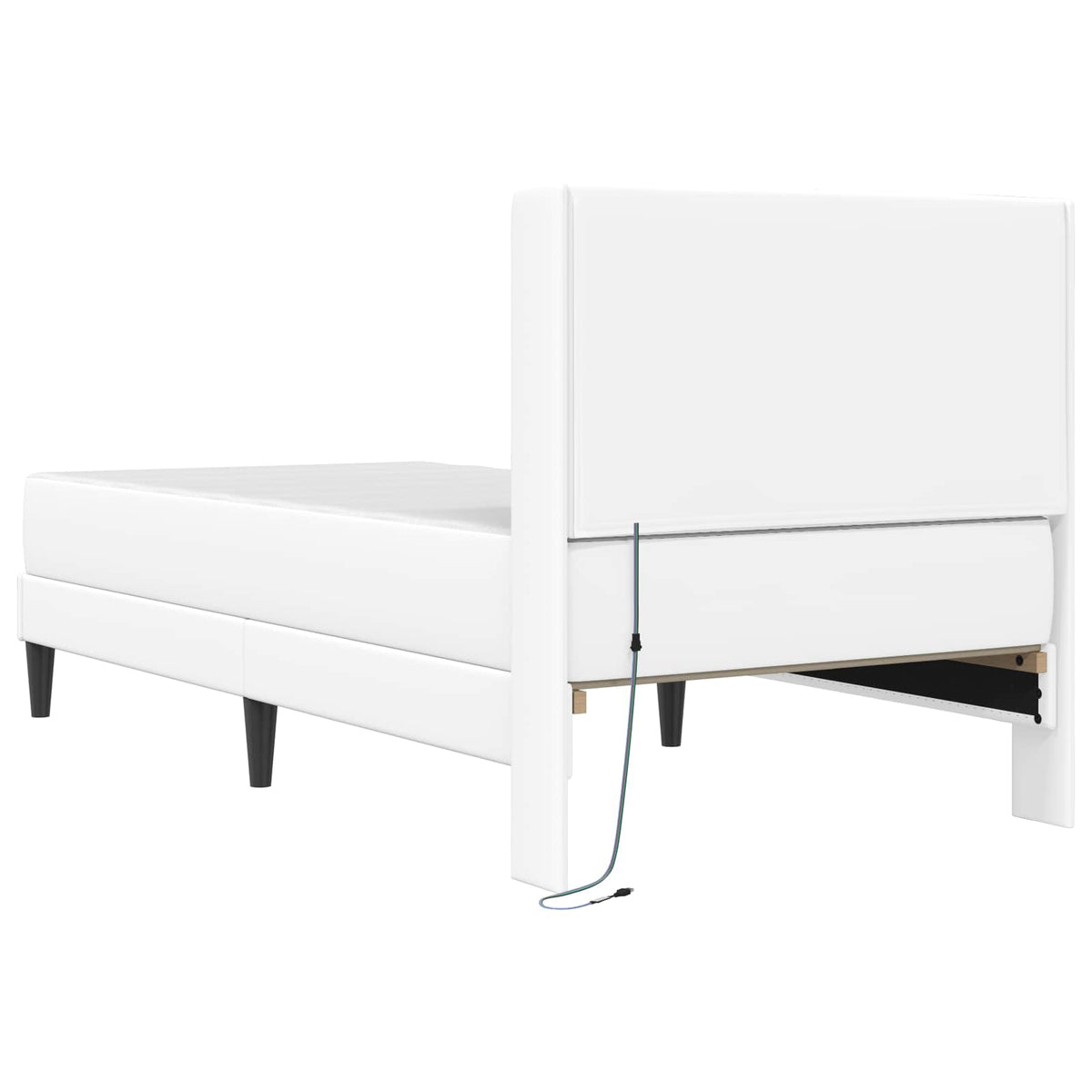 Cadre de lit avec matelas Blanc 80 x 200 cm Simili cuir