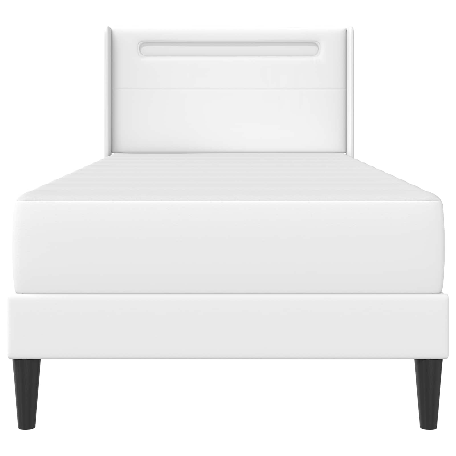 Cadre de lit avec matelas Blanc 80 x 200 cm Simili cuir - XIOS