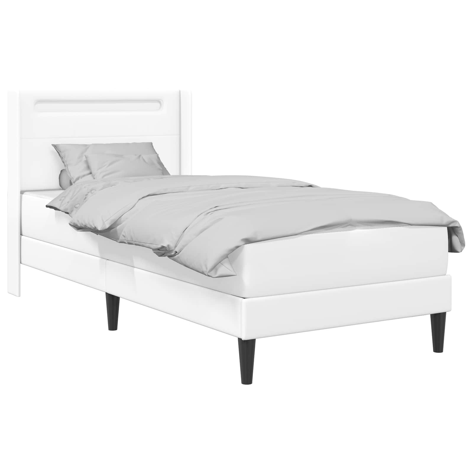 Cadre de lit avec matelas Blanc 80 x 200 cm Simili cuir - XIOS
