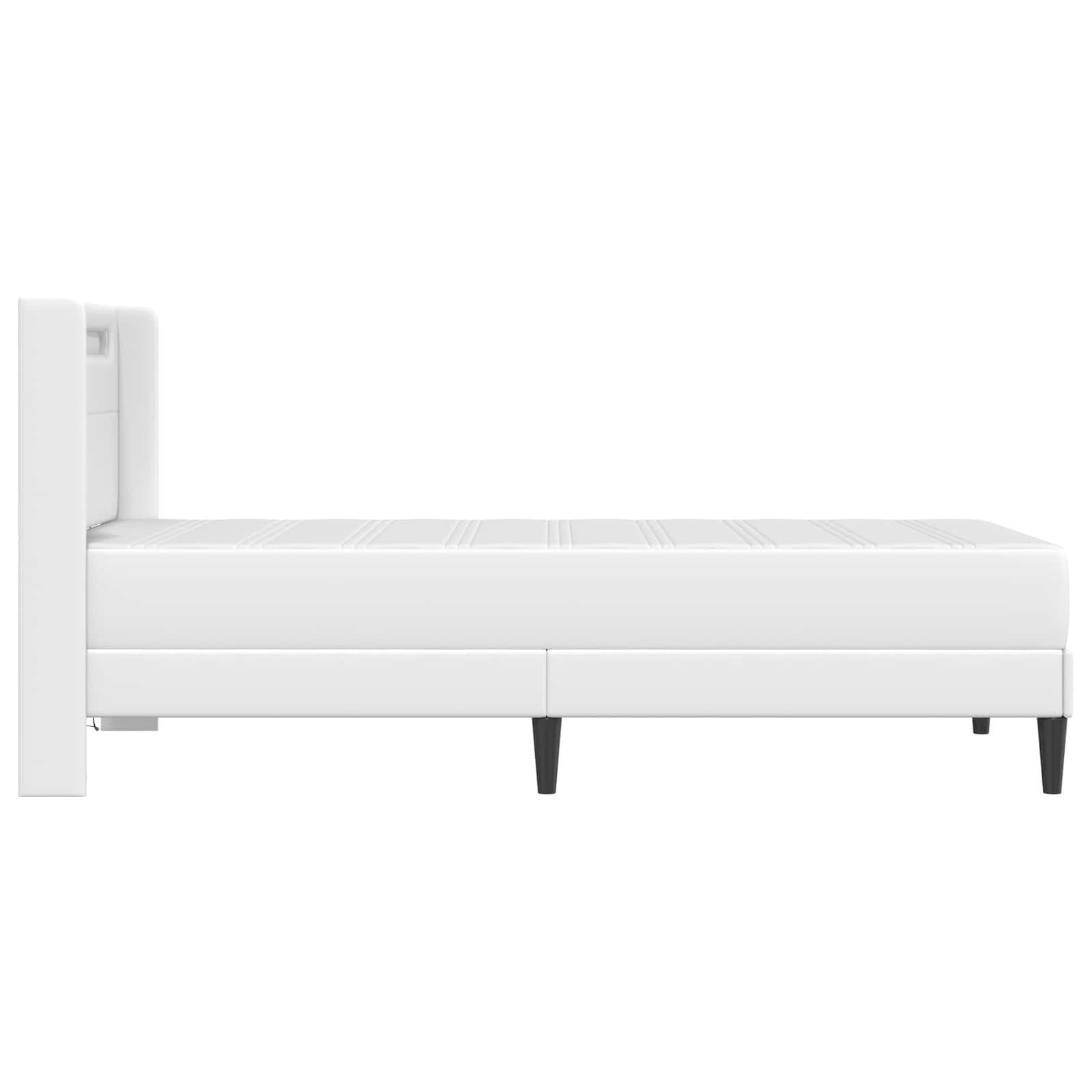 Cadre de lit avec matelas Blanc 90 x 190 cm Simili cuir - XIOS