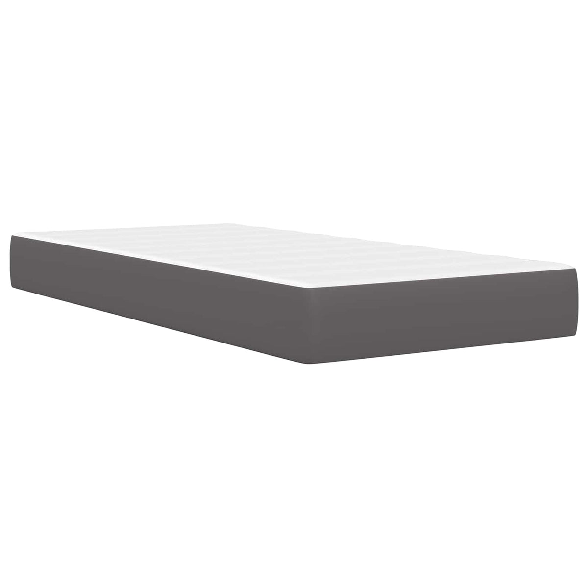 Cadre de lit avec matelas Gris 90 x 200 cm Simili cuir