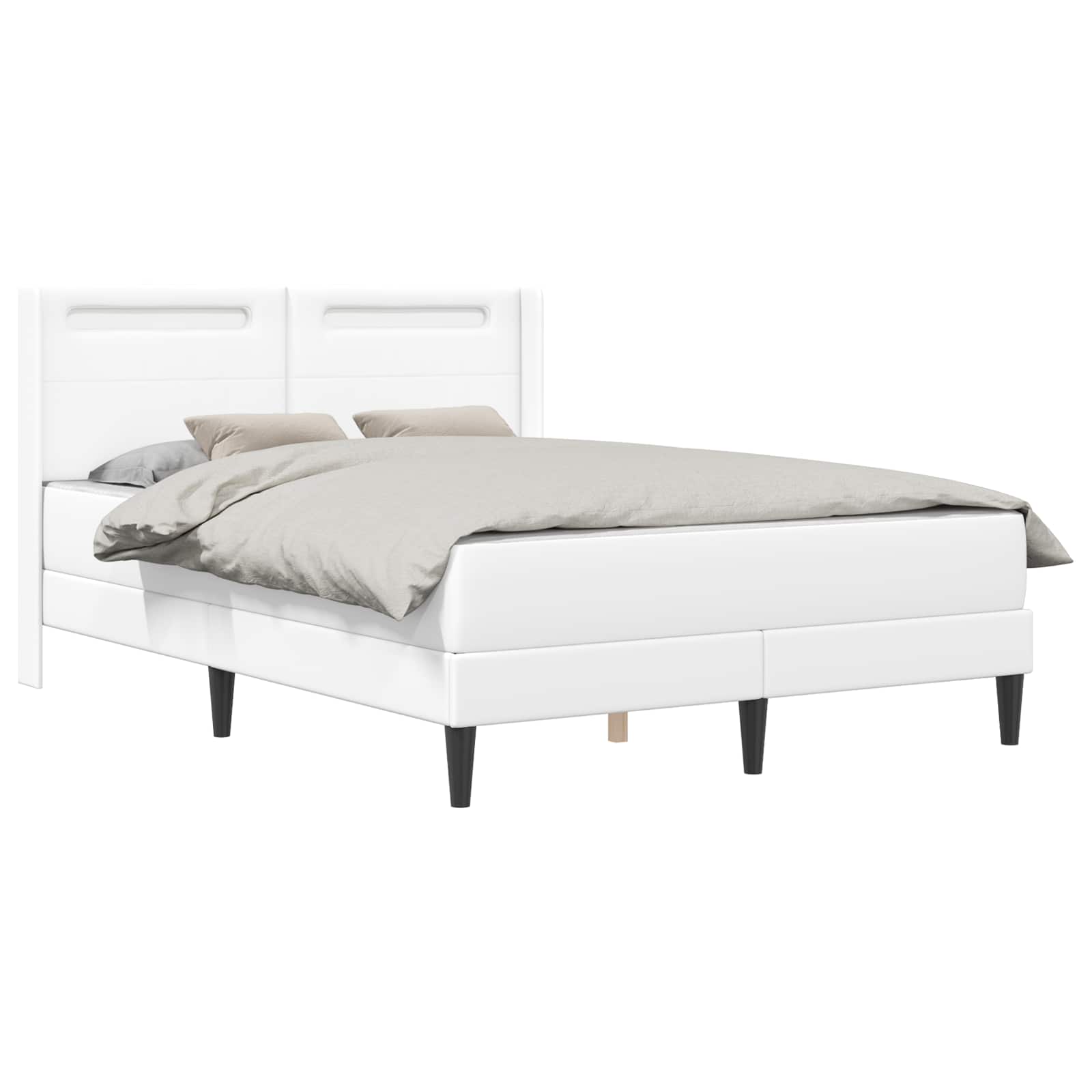 Cadre de lit avec matelas Blanc 120 x 190 cm Simili cuir - XIOS
