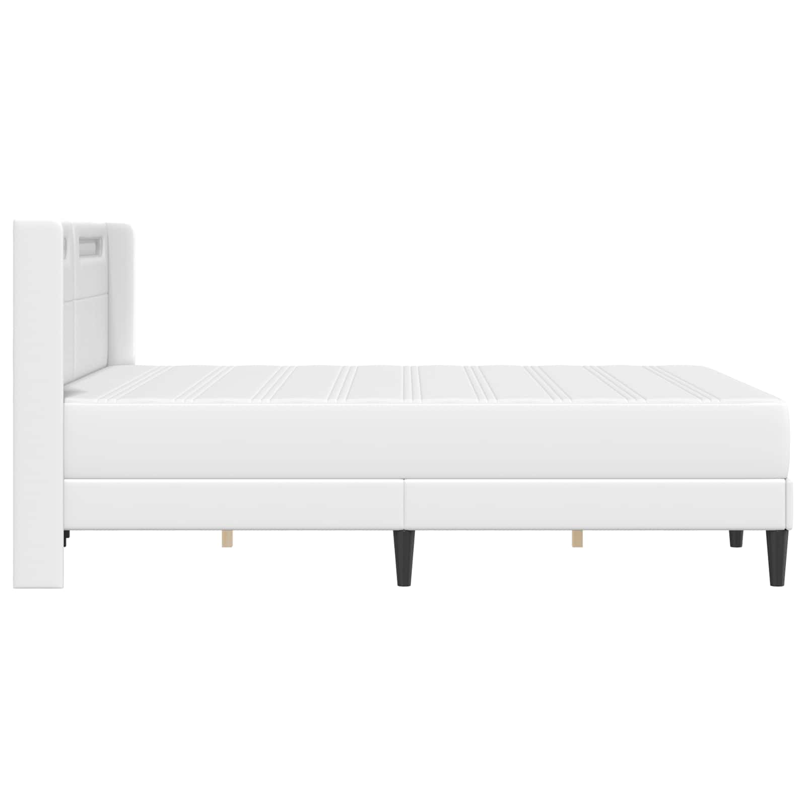 Cadre de lit avec matelas Blanc 120 x 190 cm Simili cuir - XIOS