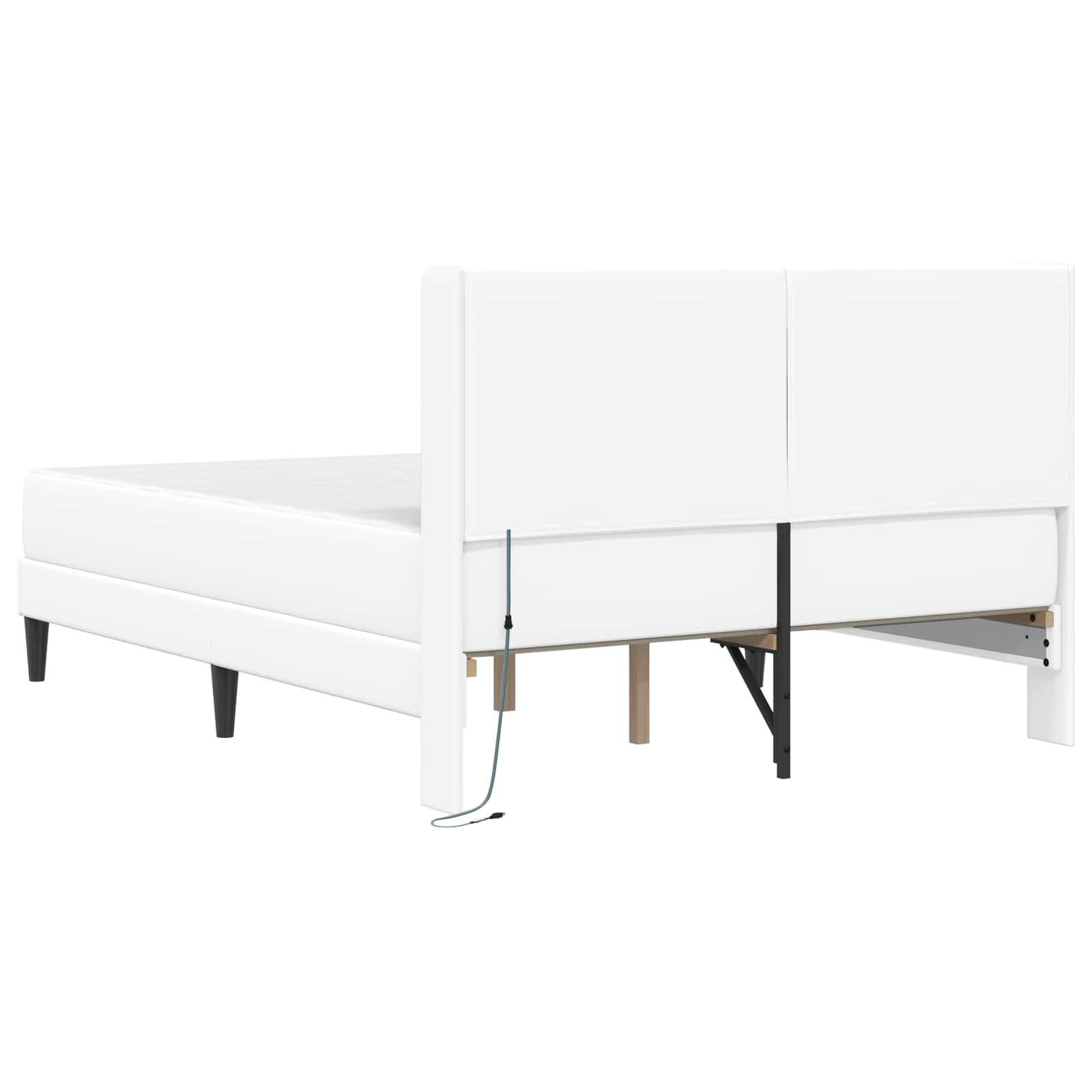Cadre de lit avec matelas Blanc 120 x 200 cm Simili cuir - XIOS