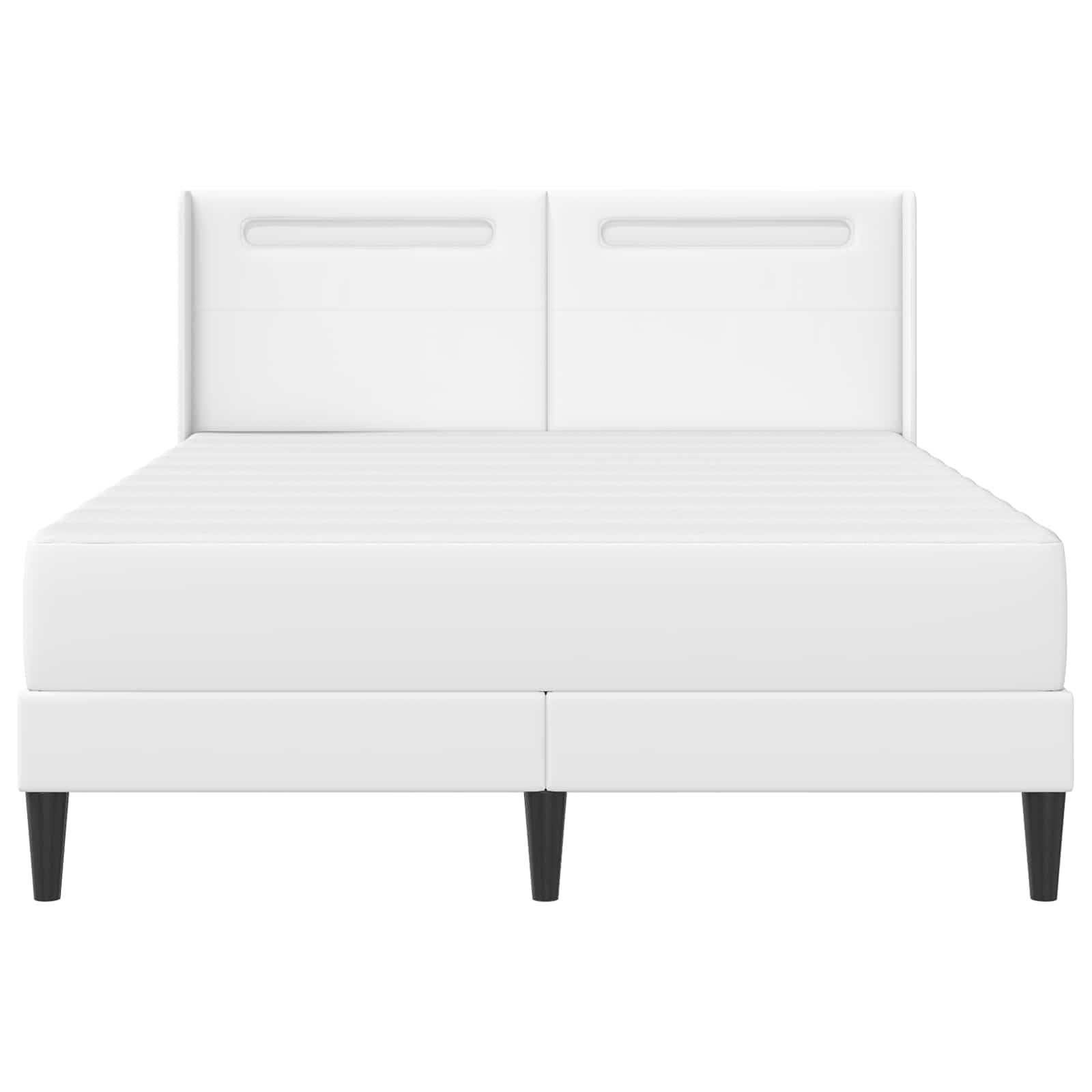 Cadre de lit avec matelas Blanc 140 x 190 cm Simili cuir - XIOS