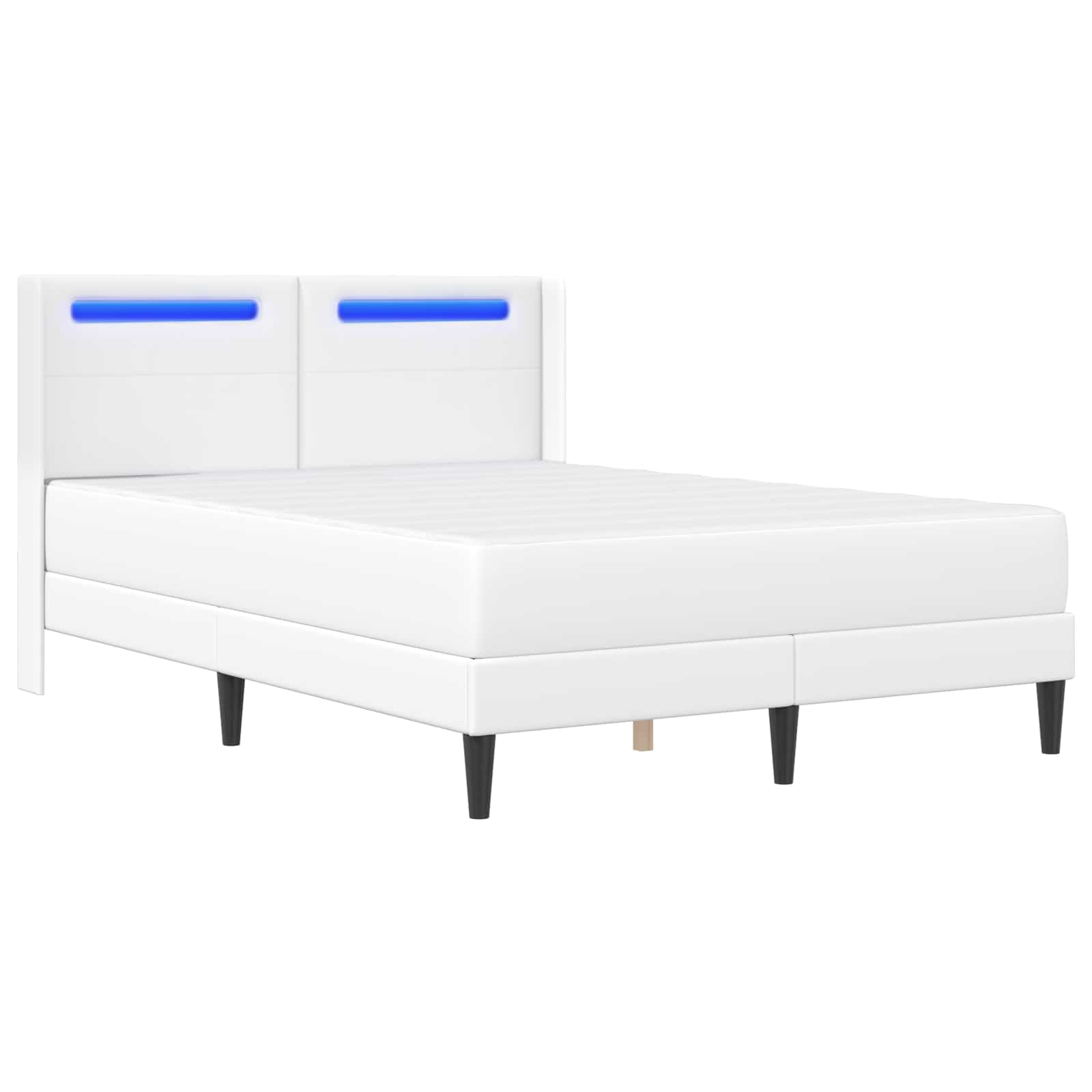 Cadre de lit avec matelas Blanc 140 x 200 cm Simili cuir - XIOS