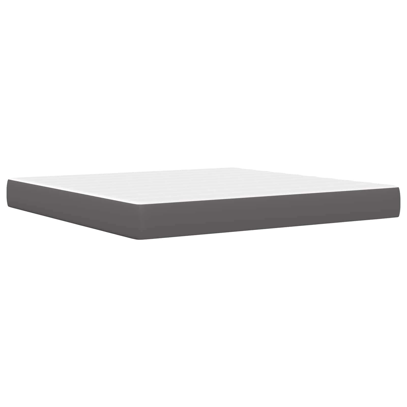 Cadre de lit avec matelas Gris 180 x 200 cm Simili cuir - XIOS