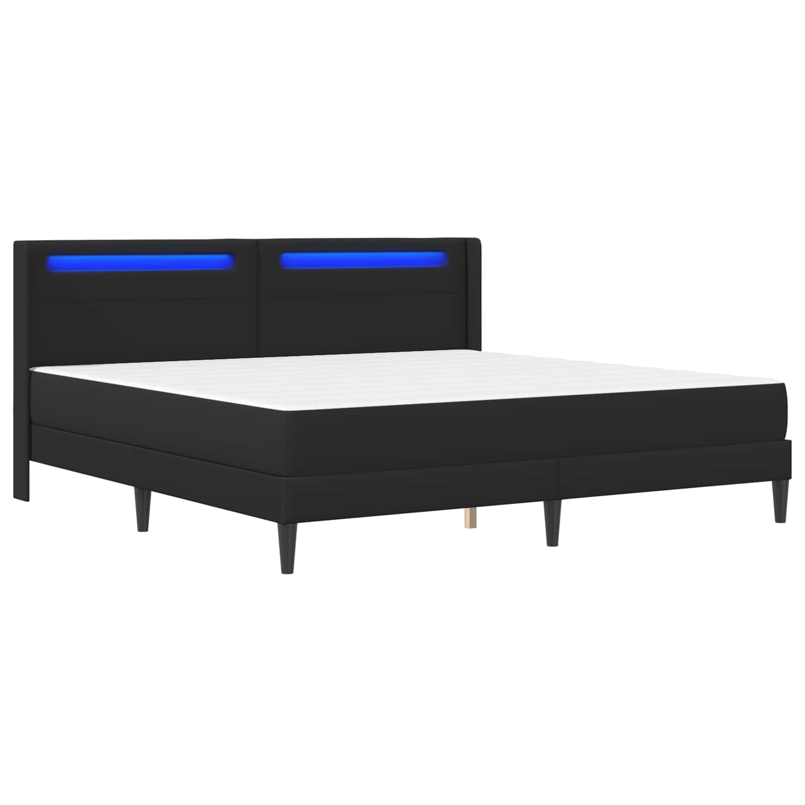 Cadre de lit avec matelas Noir 180 x 200 cm Simili cuir - XIOS