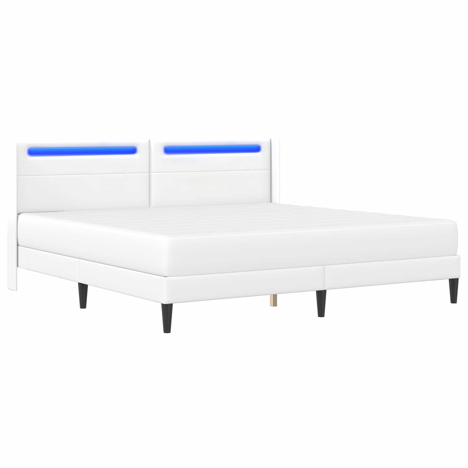 Cadre de lit avec matelas Blanc 180 x 200 cm Simili cuir - XIOS