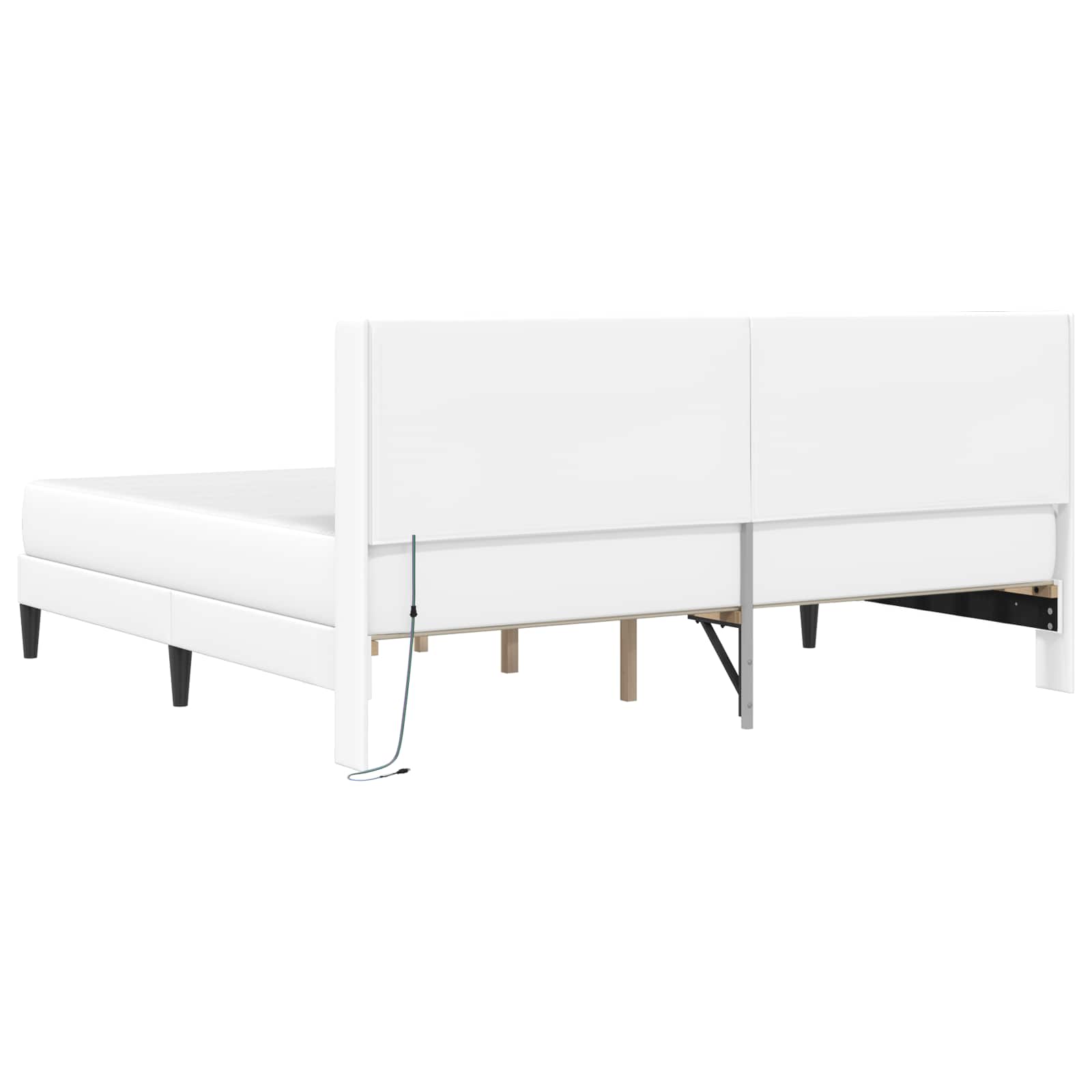 Cadre de lit avec matelas Blanc 180 x 200 cm Simili cuir - XIOS