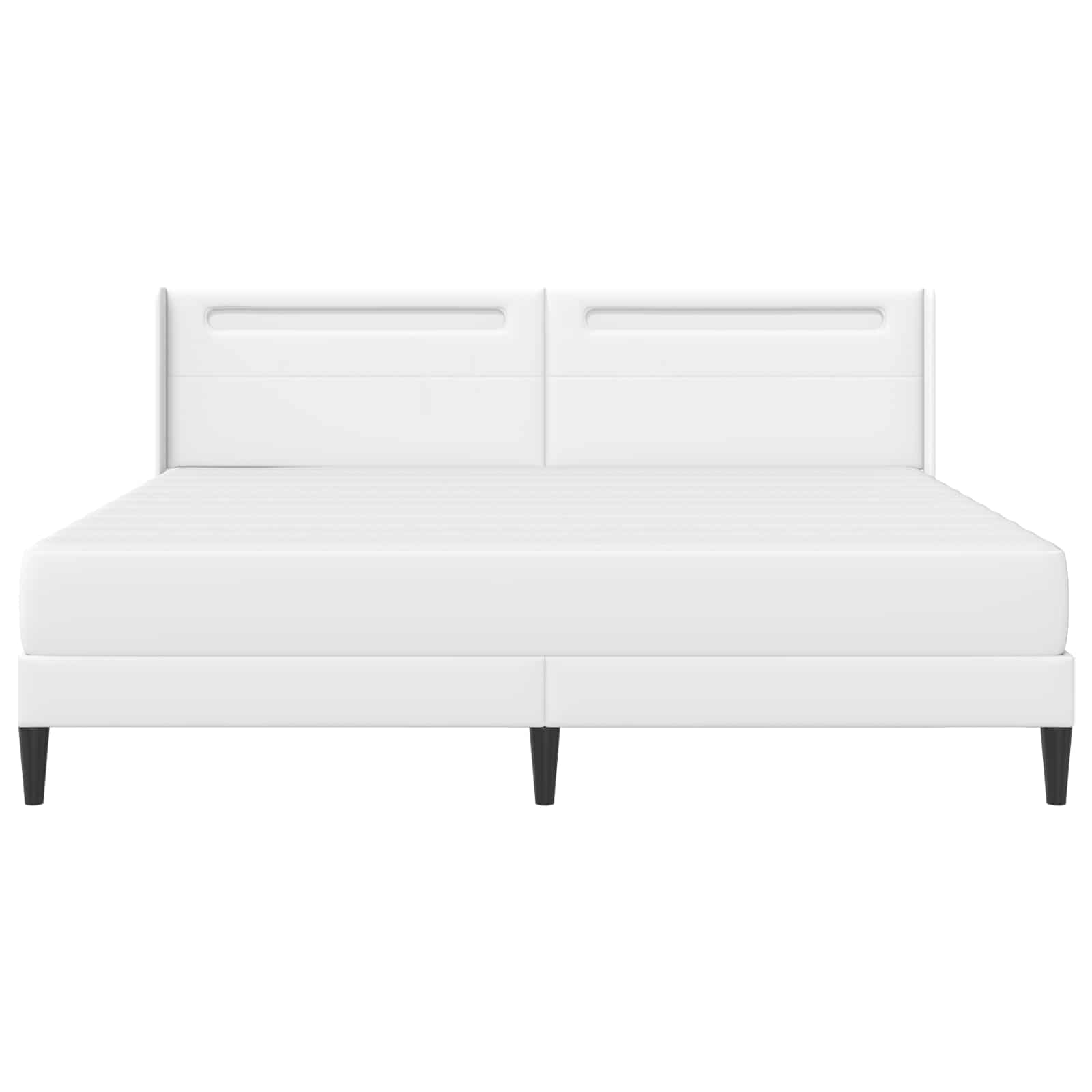 Cadre de lit avec matelas Blanc 180 x 200 cm Simili cuir - XIOS