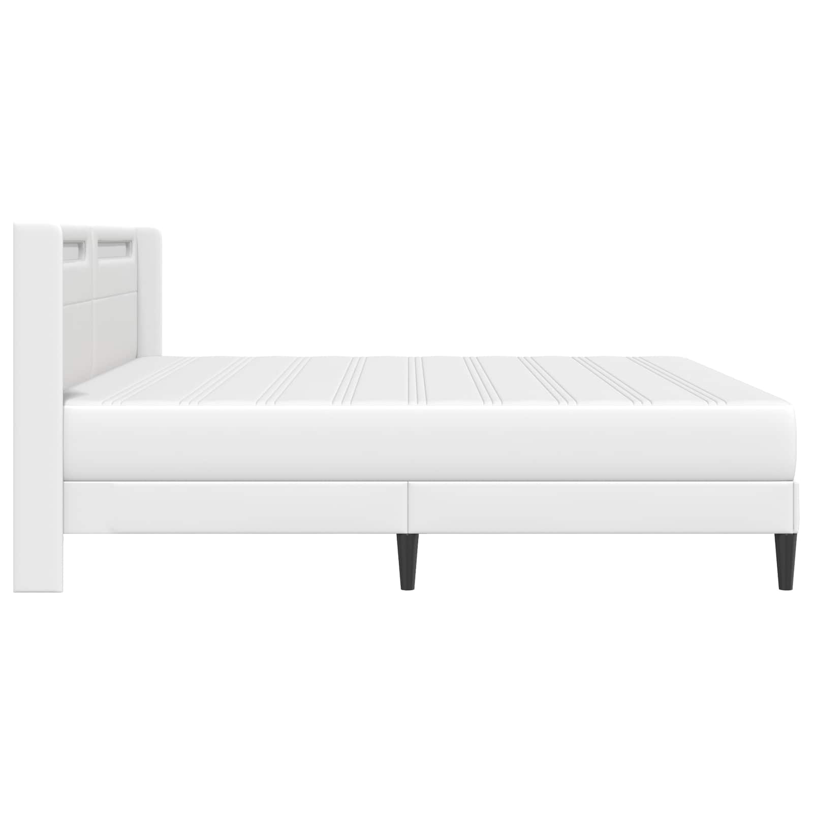 Cadre de lit avec matelas Blanc 180 x 200 cm Simili cuir - XIOS