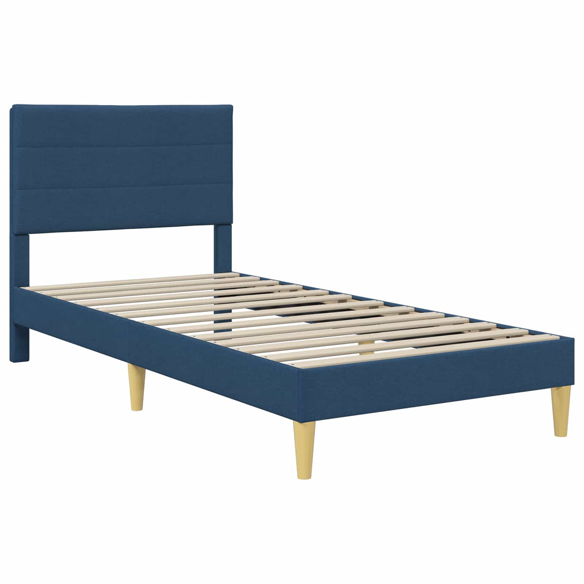 Cadre de lit avec matelas Bleu 80 x 200 cm Polyester