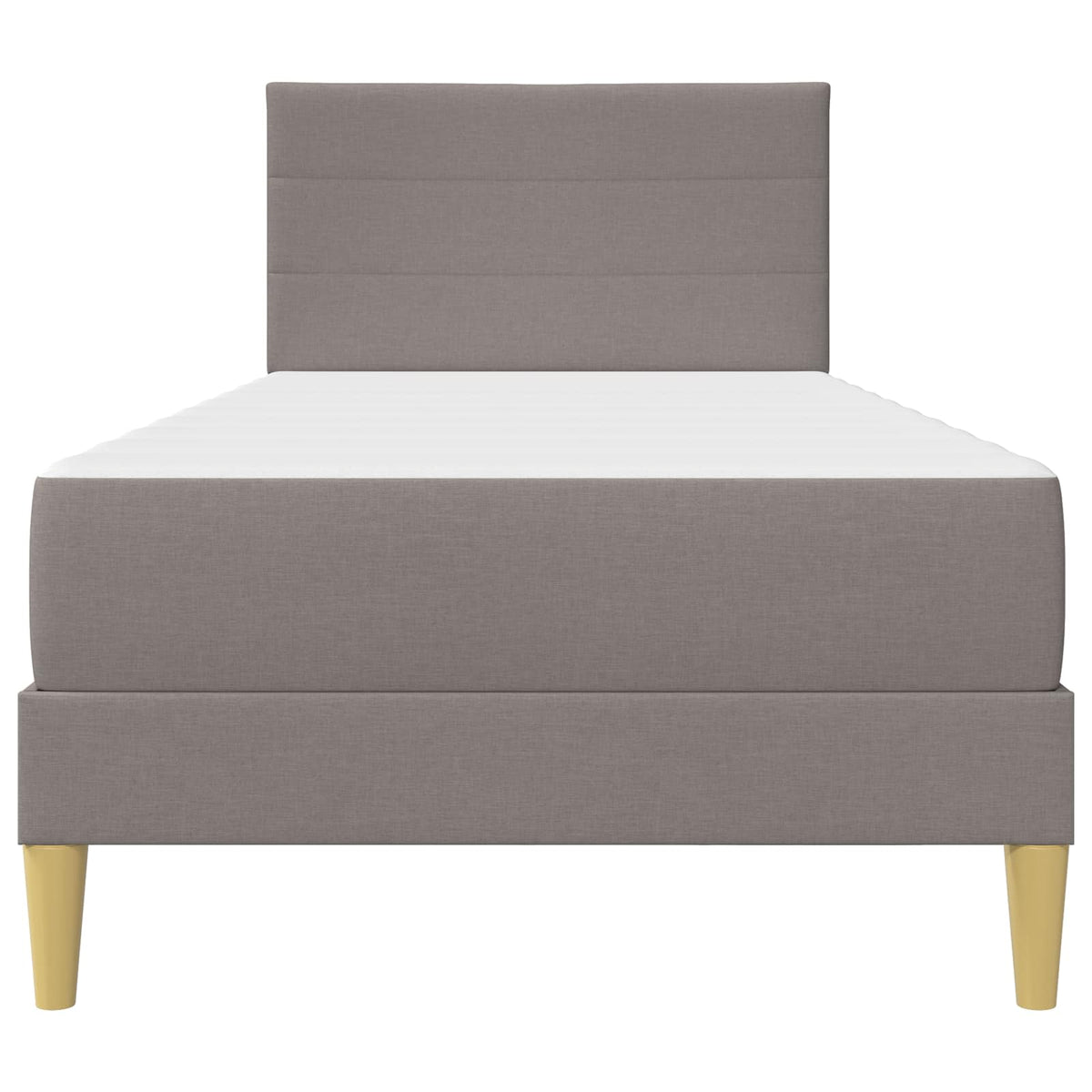 Cadre de lit avec matelas Taupe 90 x 190 cm Polyester