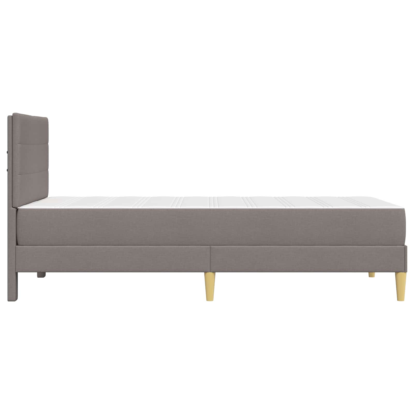Cadre de lit Taupe 90 x 190 cm Polyester - XIOS