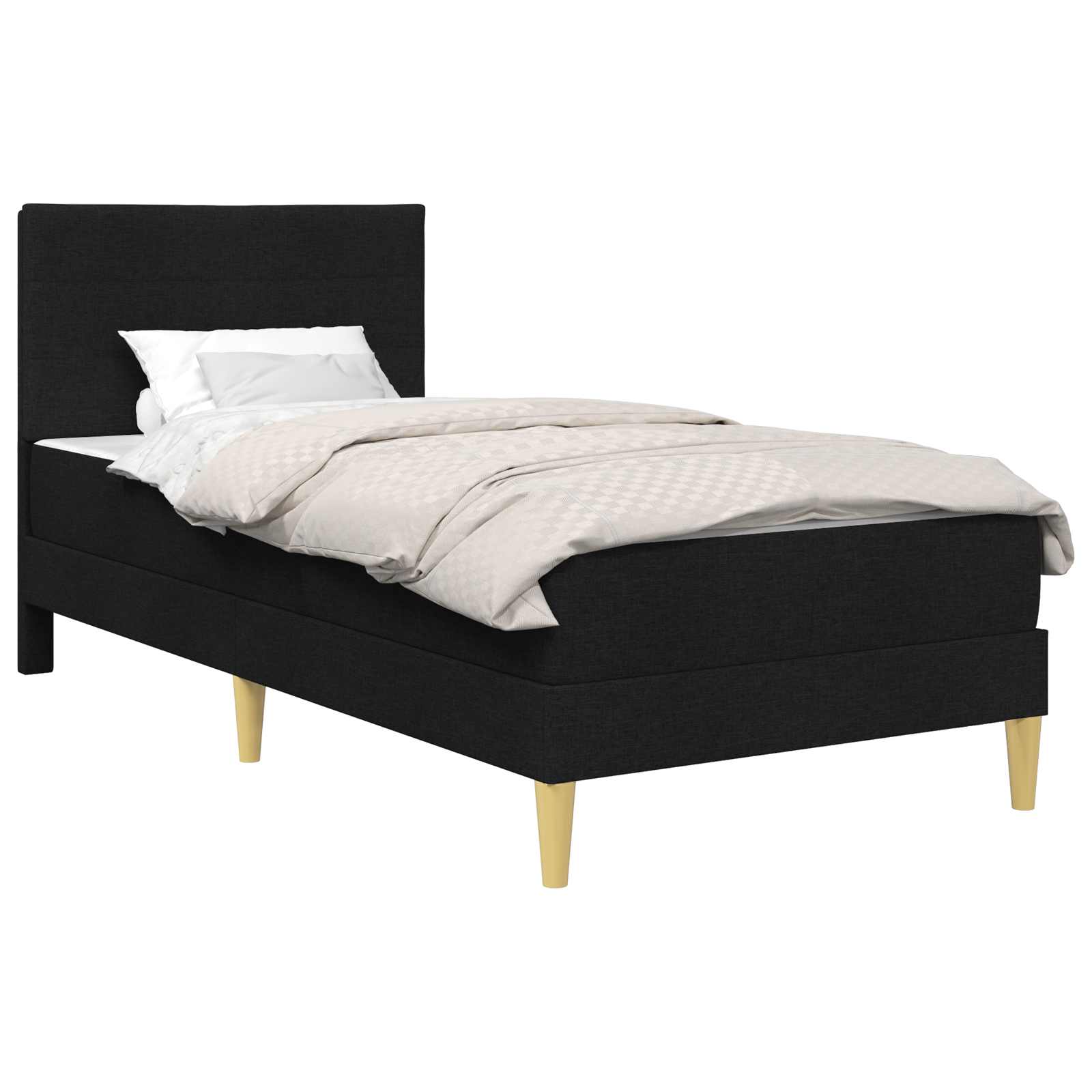 Cadre de lit Noir 90 x 200 cm Polyester - XIOS