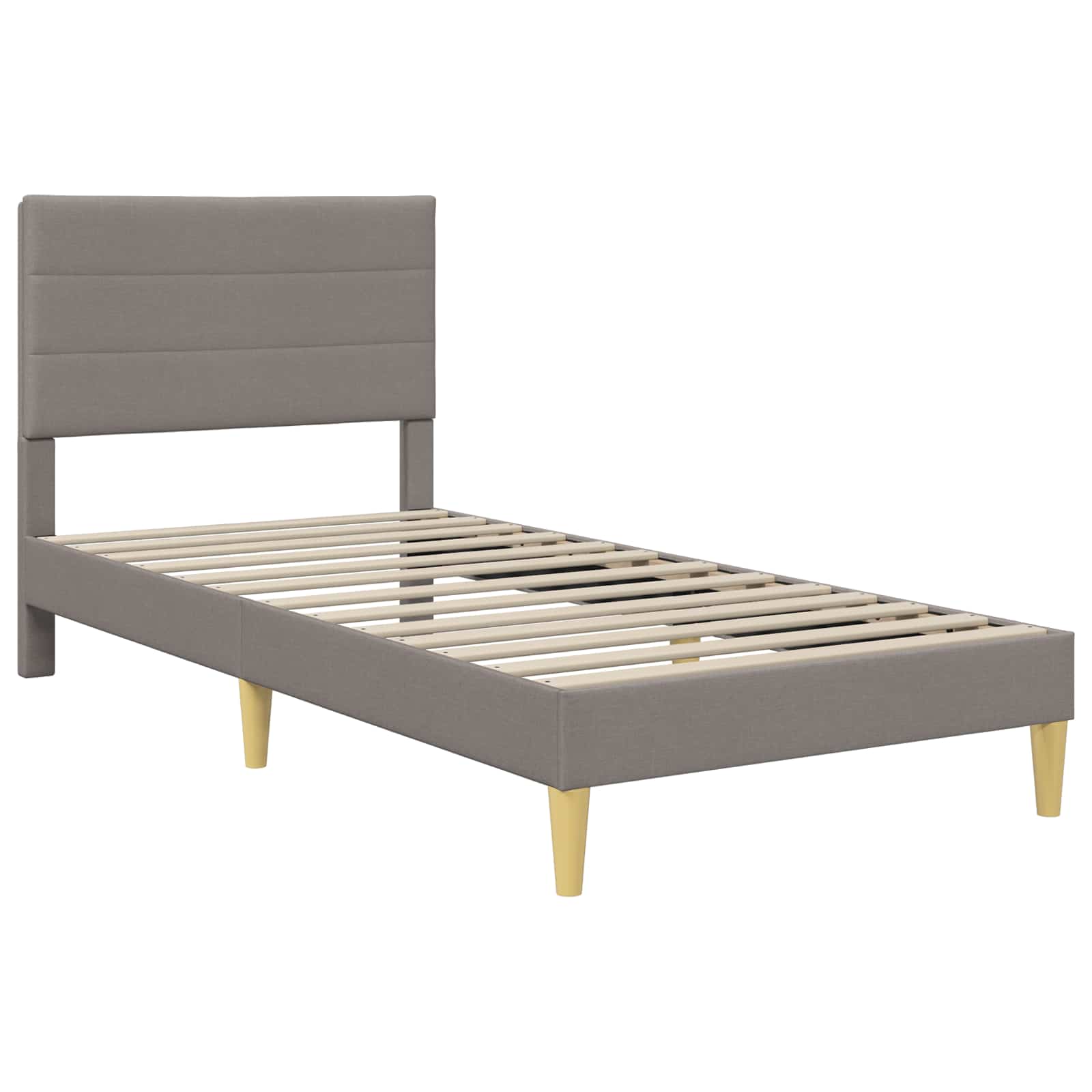 Cadre de lit Taupe 90 x 200 cm Polyester - XIOS