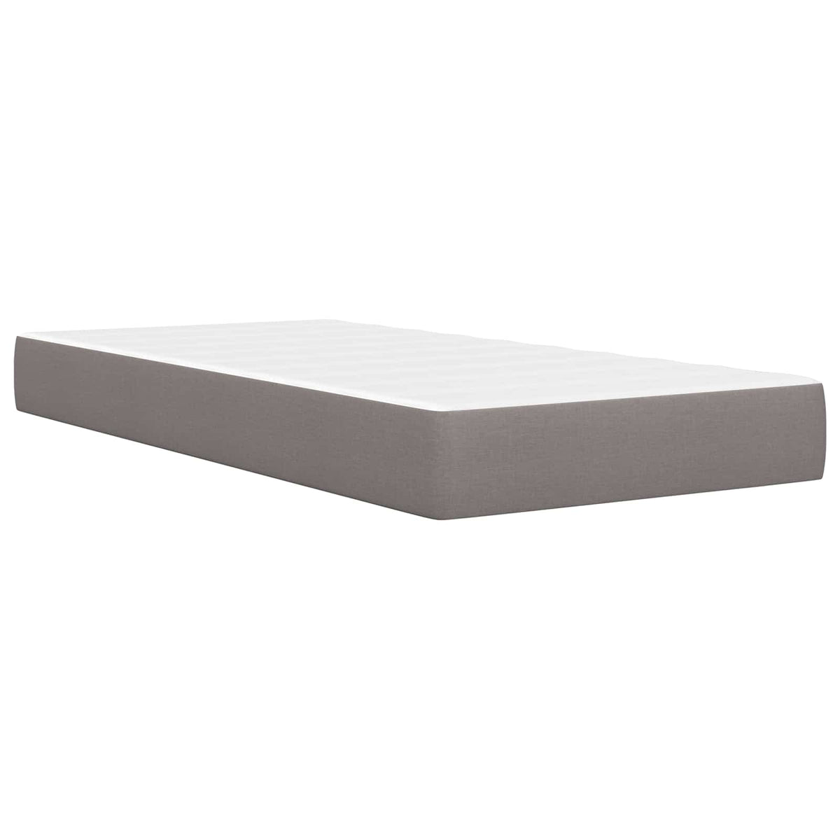 Cadre de lit avec matelas Taupe 90 x 200 cm Polyester