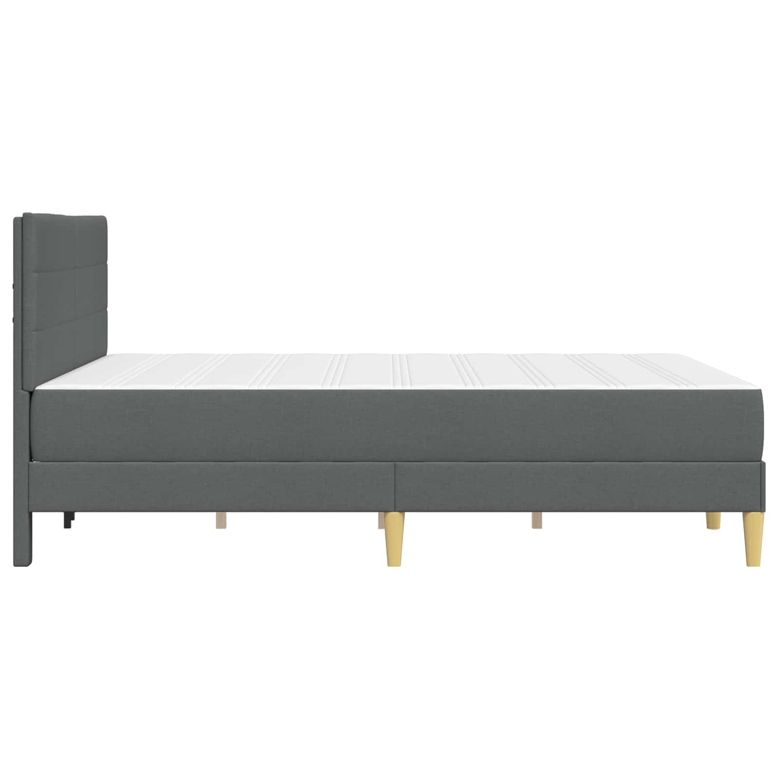 Cadre de lit Gris foncé 120 x 200 cm Polyester - XIOS