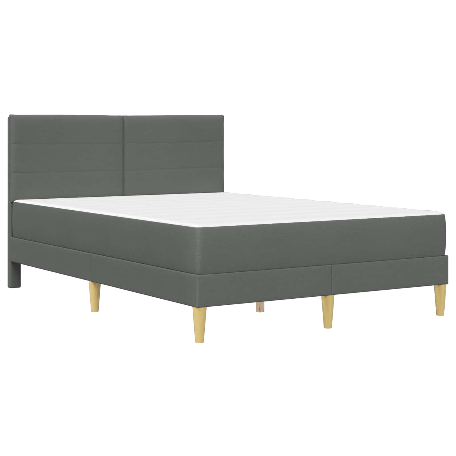 Cadre de lit Gris foncé 140 x 190 cm Polyester - XIOS