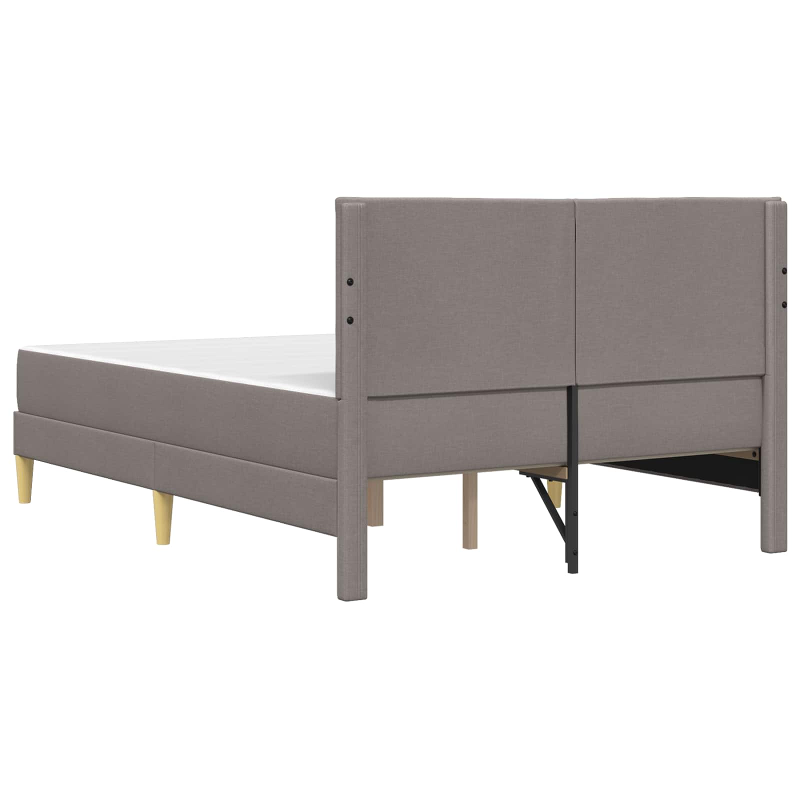 Cadre de lit Taupe 140 x 190 cm Polyester - XIOS