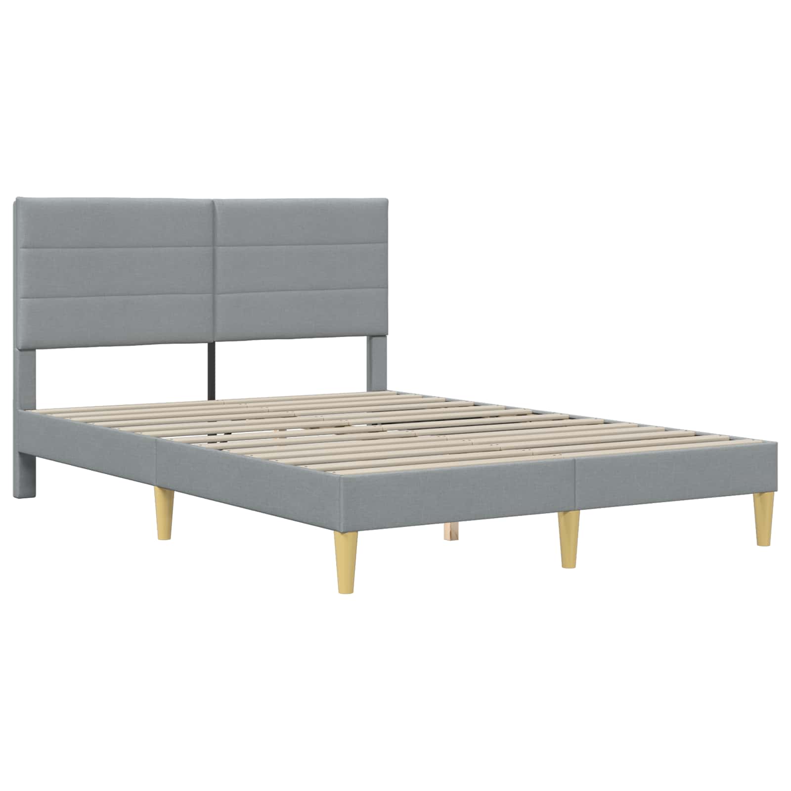 Cadre de lit Gris clair 140 x 200 cm Polyester - XIOS