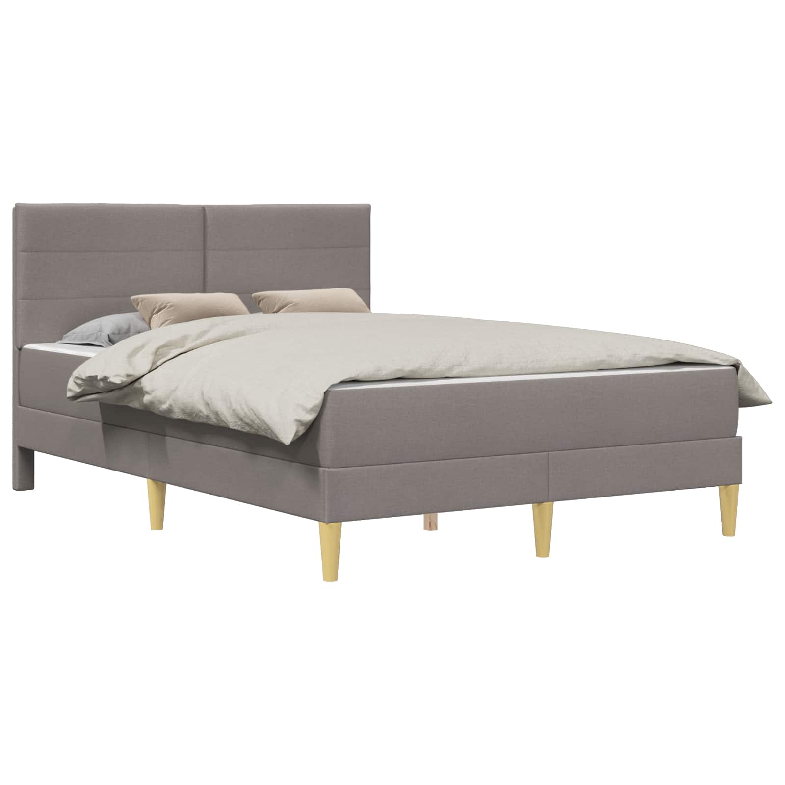 Cadre de lit Taupe 140 x 200 cm Polyester - XIOS