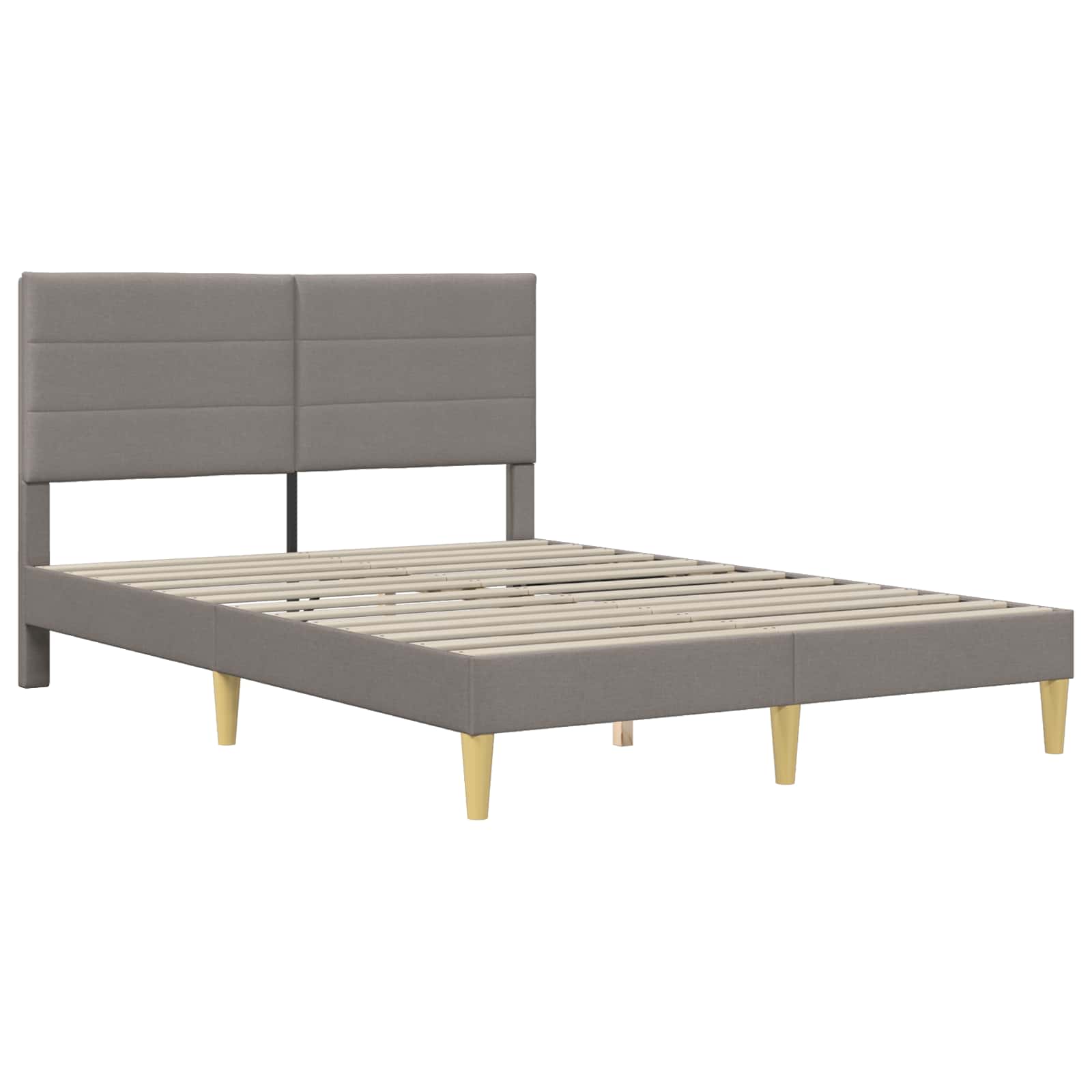 Cadre de lit Taupe 140 x 200 cm Polyester - XIOS