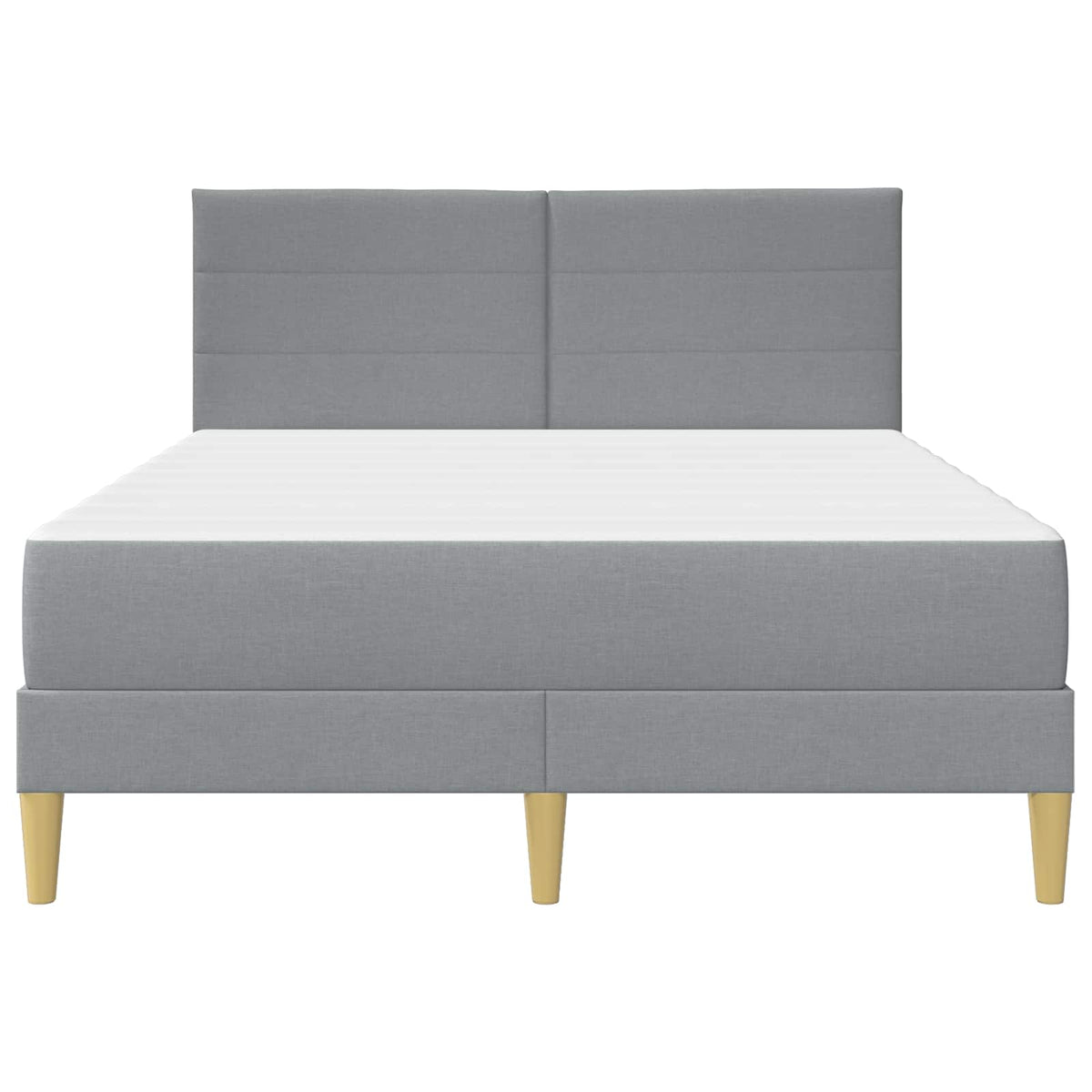 Cadre de lit avec matelas Gris clair 160 x 200 cm Polyester