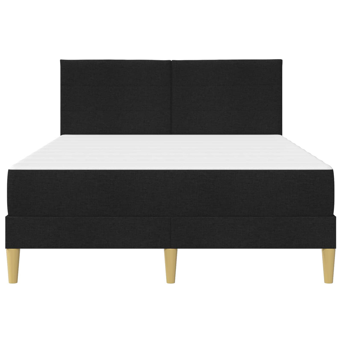 Cadre de lit avec matelas Noir 160 x 200 cm Polyester