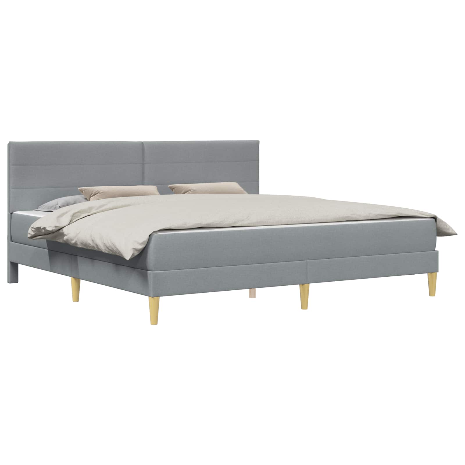 Cadre de lit Gris clair 180 x 200 cm Polyester - XIOS