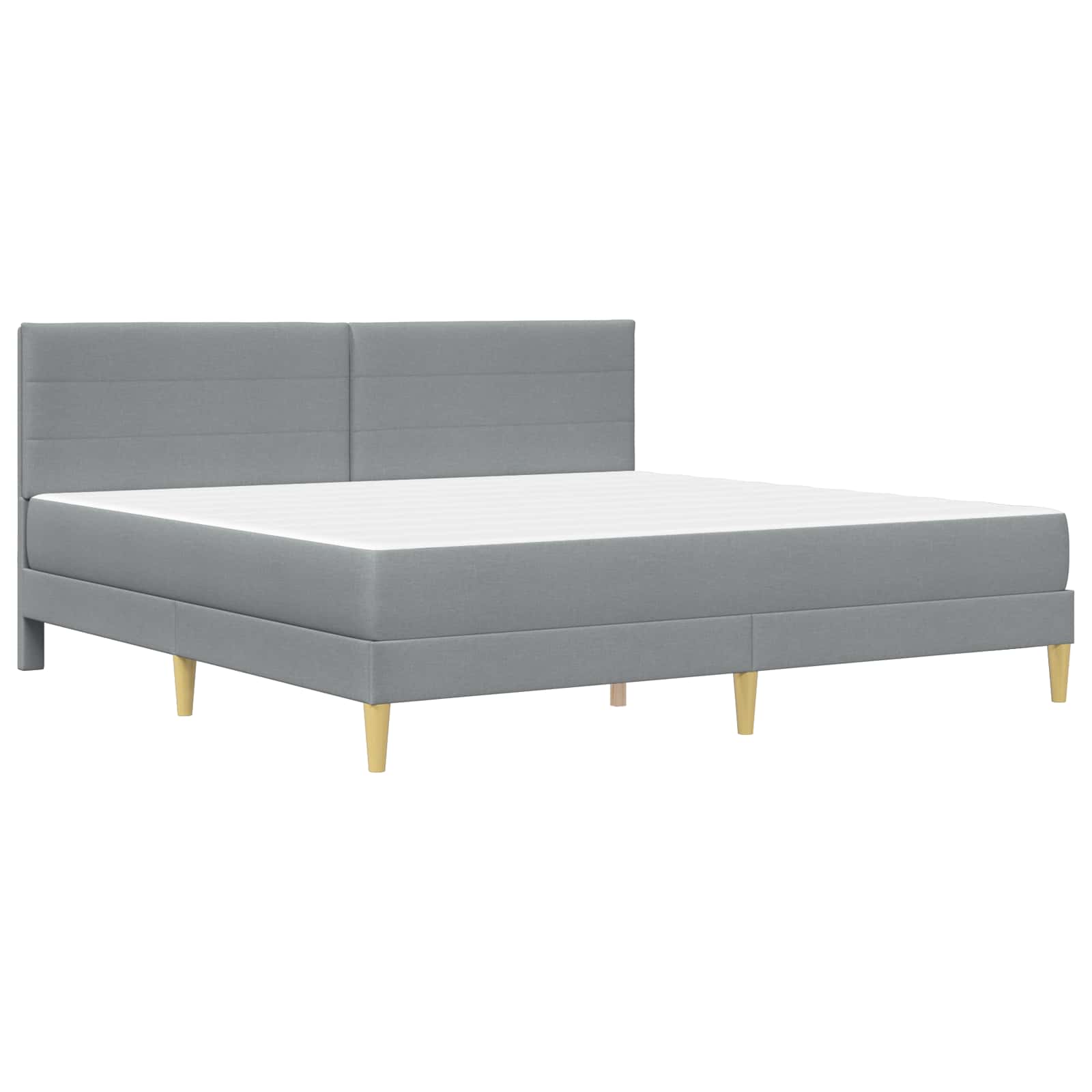 Cadre de lit Gris clair 180 x 200 cm Polyester - XIOS