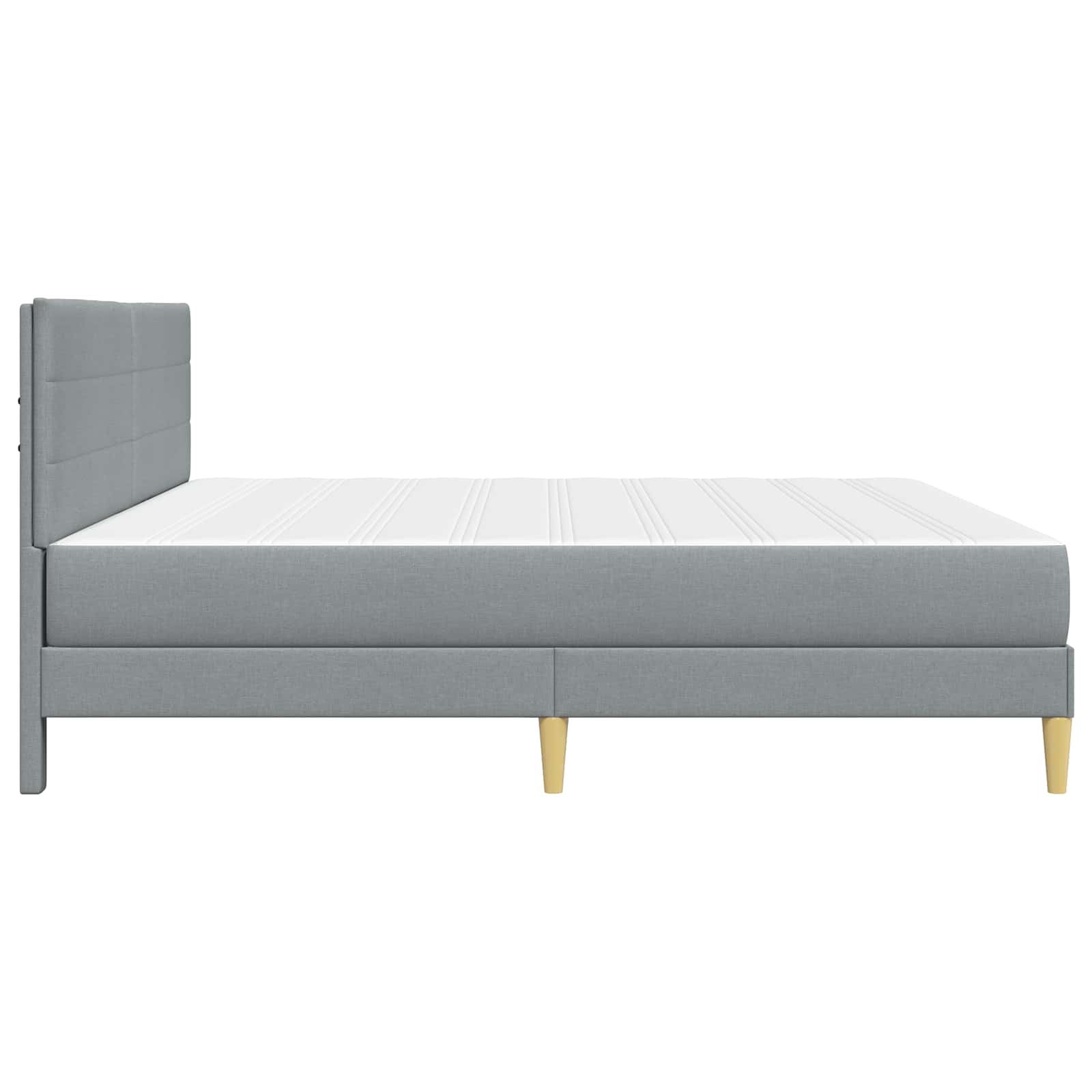 Cadre de lit Gris clair 180 x 200 cm Polyester - XIOS